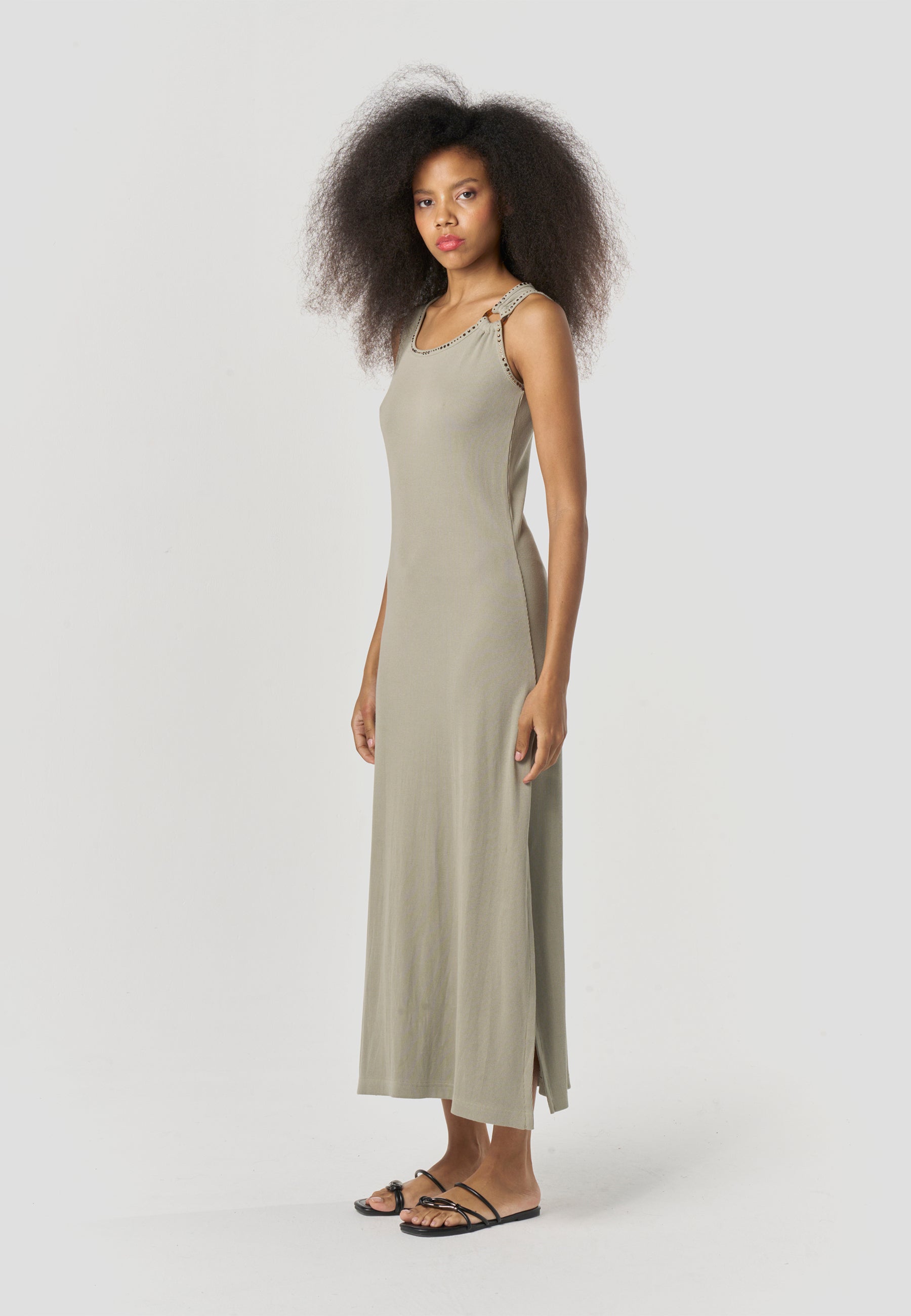 Vestido Mujer Largo Punto Acanalado – Koroshi 2612VS99