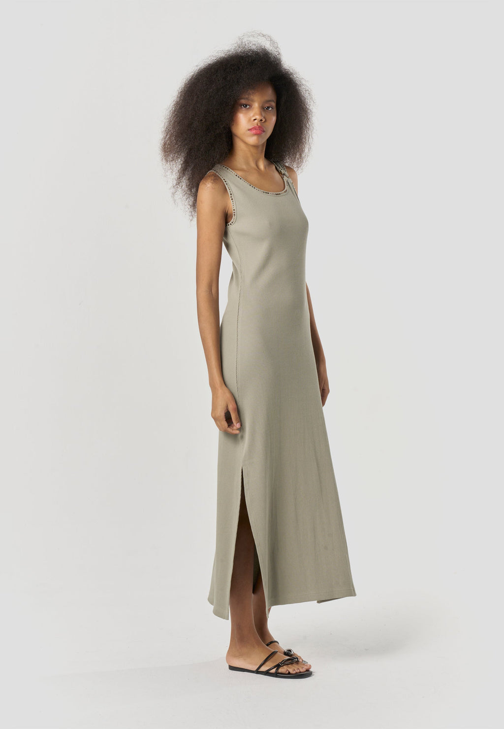 Vestido Mujer Largo Punto Acanalado – Koroshi 2612VS99