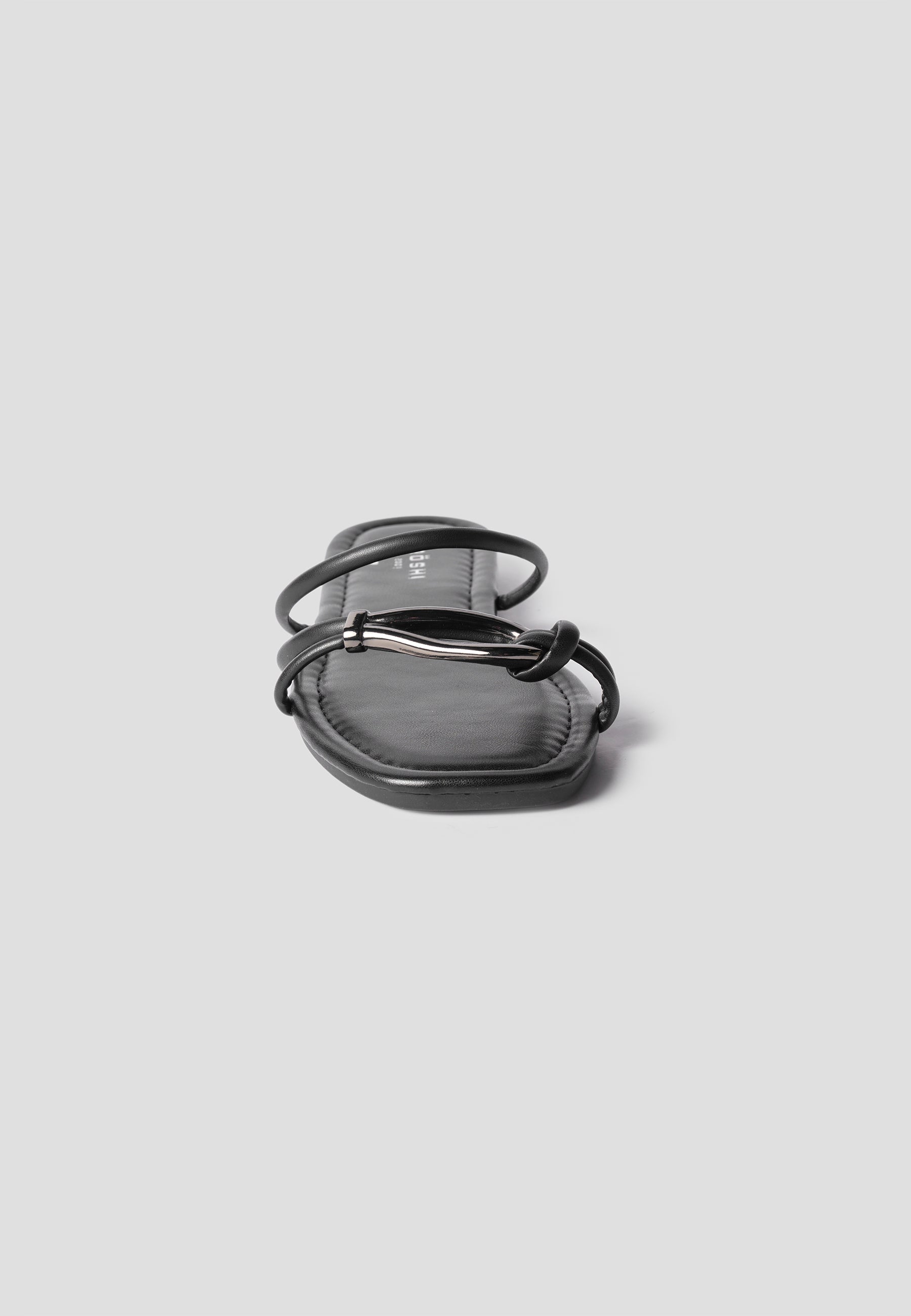 Sandalias Planas Mujer Tiras Finas – Koroshi Negra