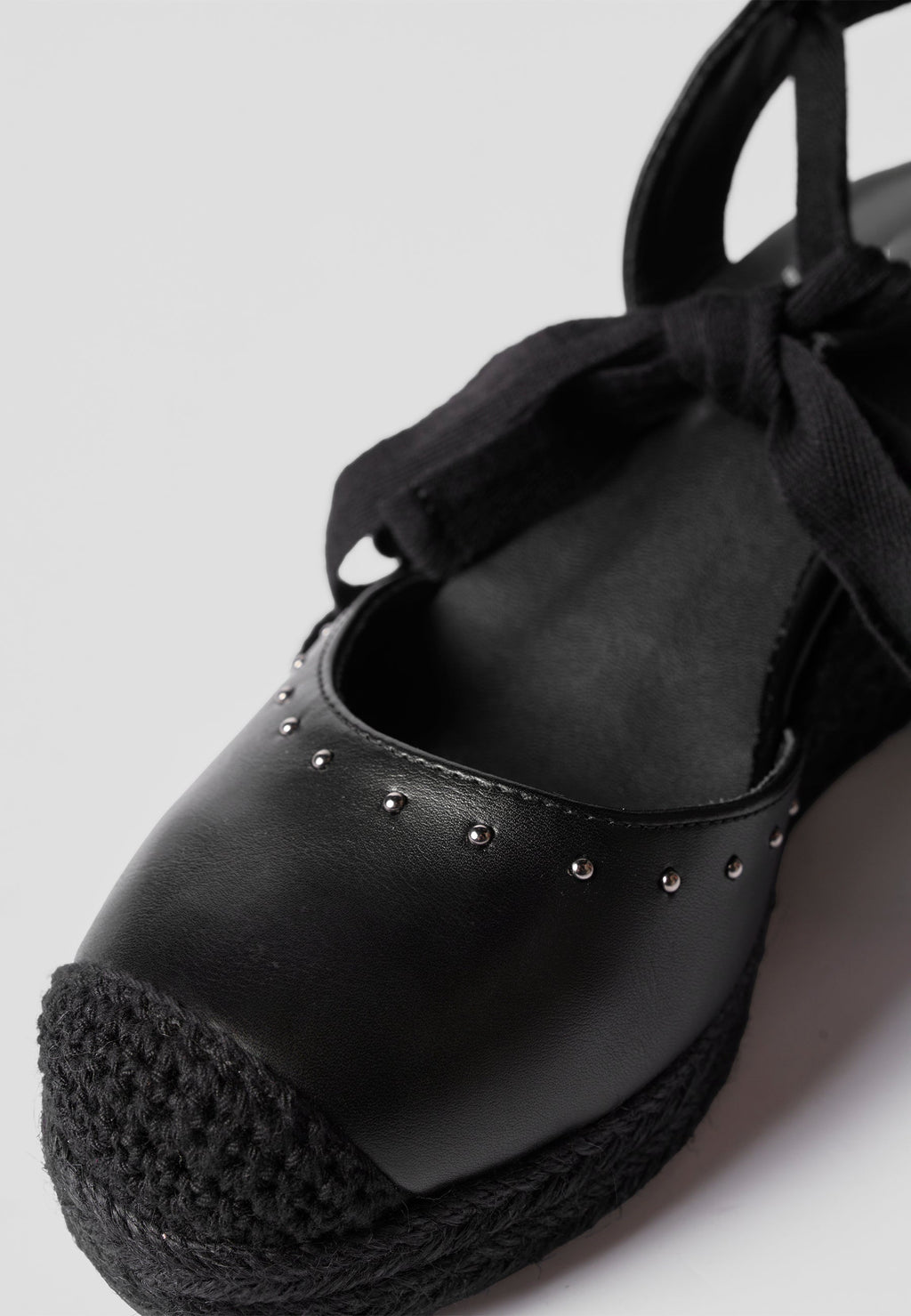 Alpargatas Cuña Media Esparto Mujer 7 cm – Koroshi Negra