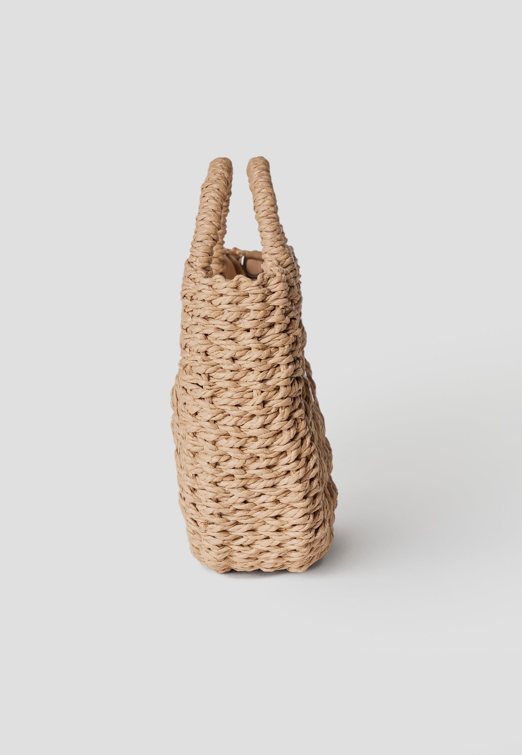 Bolso Capazo Rafia Pequeño Mujer – Koroshi Natural