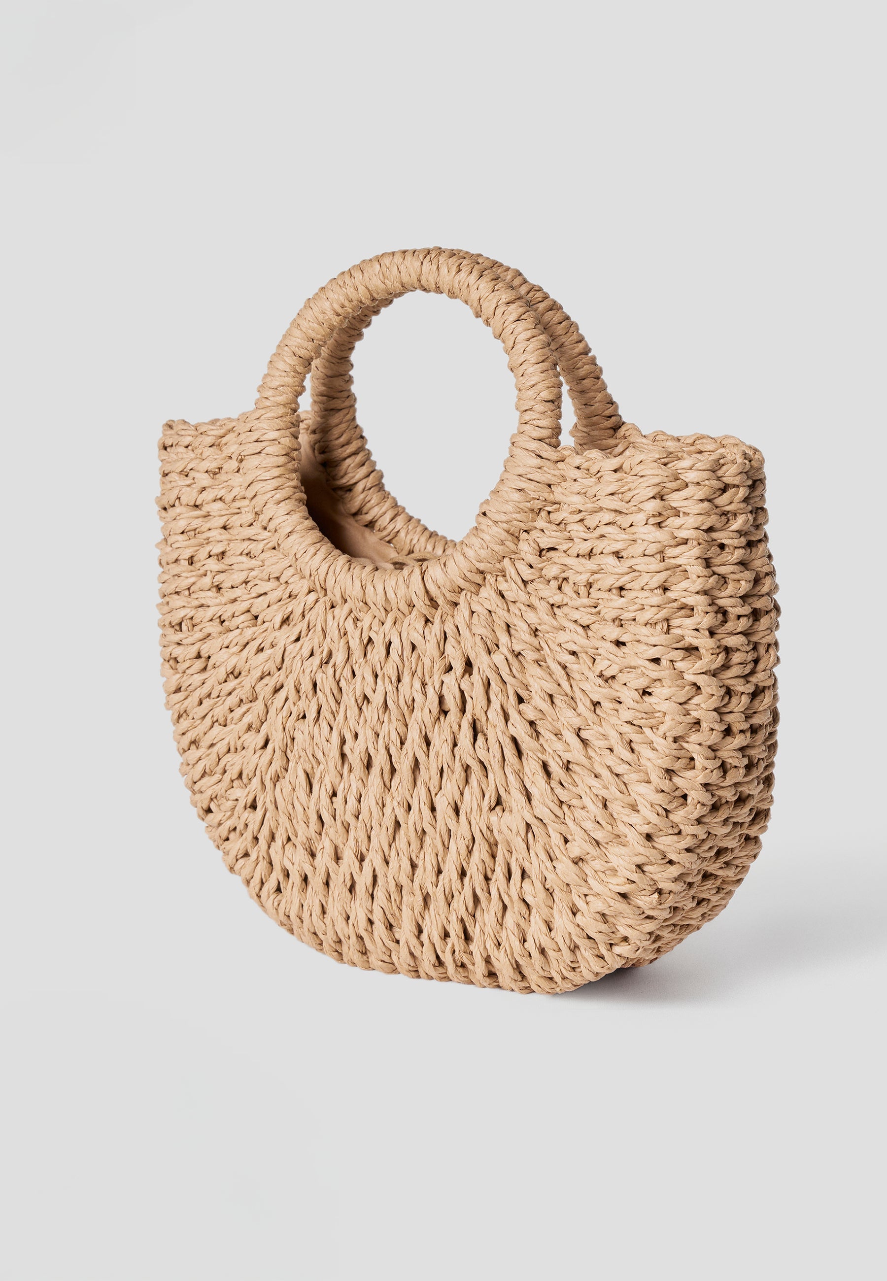 Bolso Capazo Rafia Pequeño Mujer – Koroshi Natural
