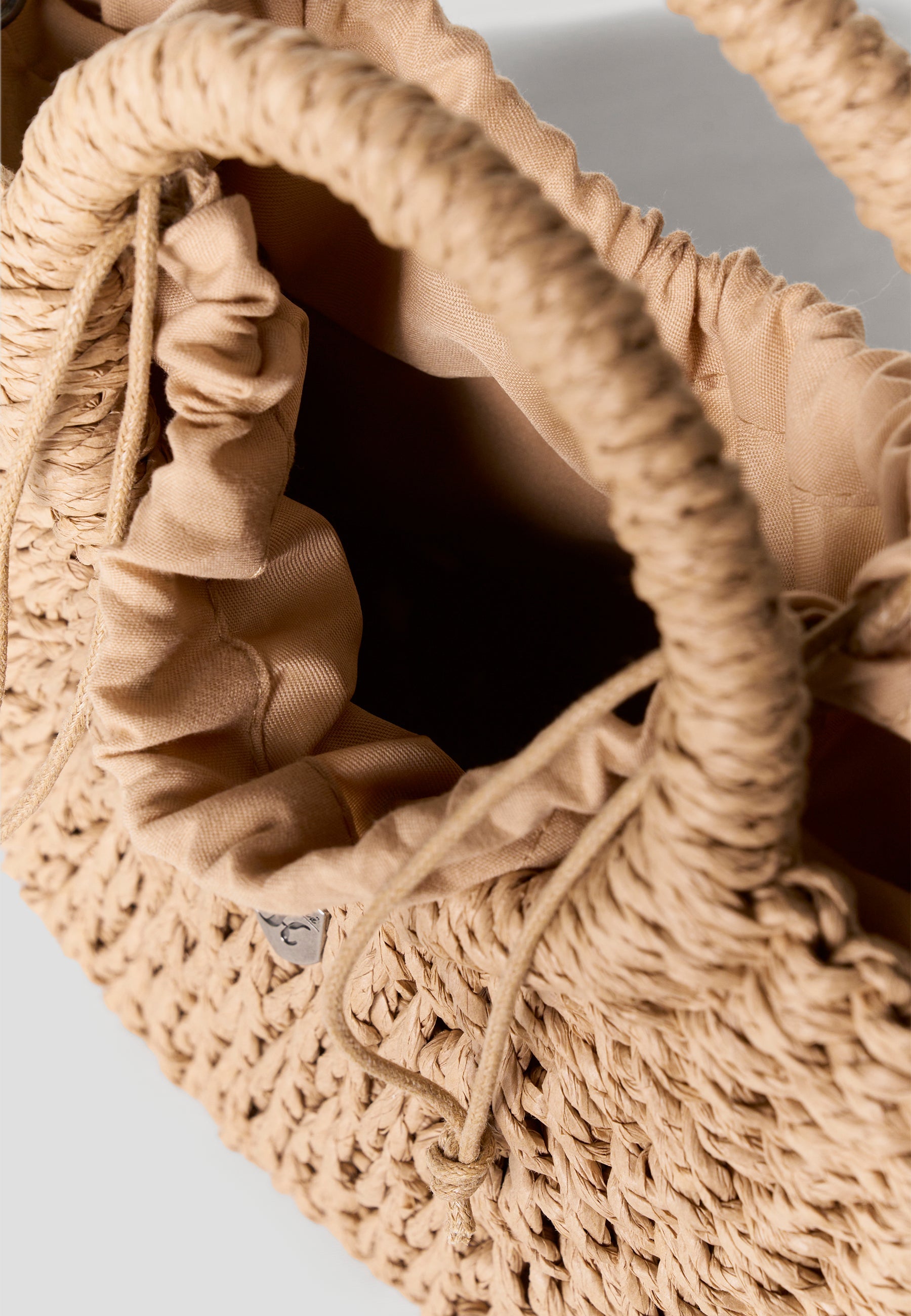 Bolso Capazo Rafia Pequeño Mujer – Koroshi Natural