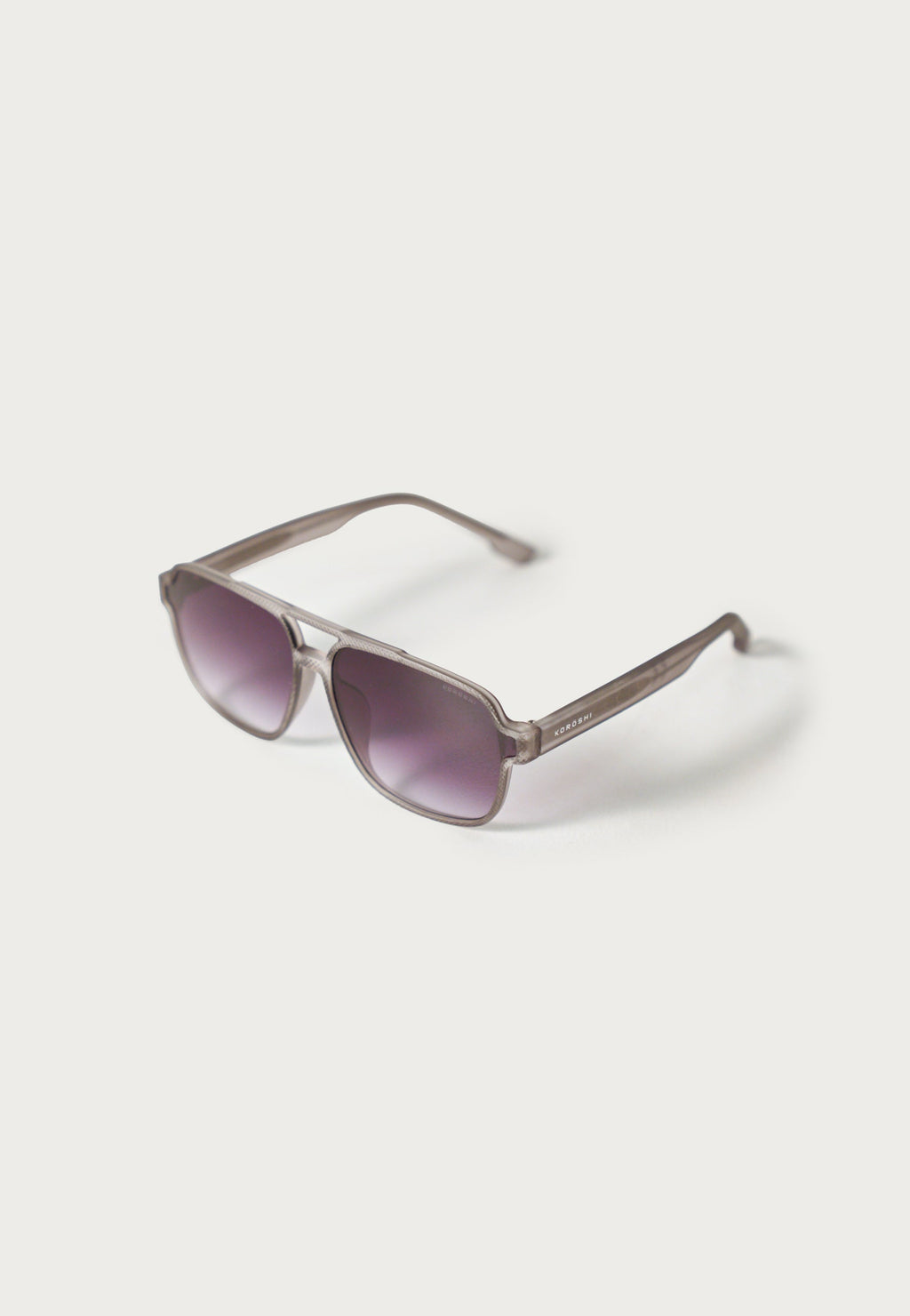 Gafas de Sol Hombre Rectangulares Gris Montura Transparente Lentes Degradadas Efecto Smoke Prot. UV – KOROSHI