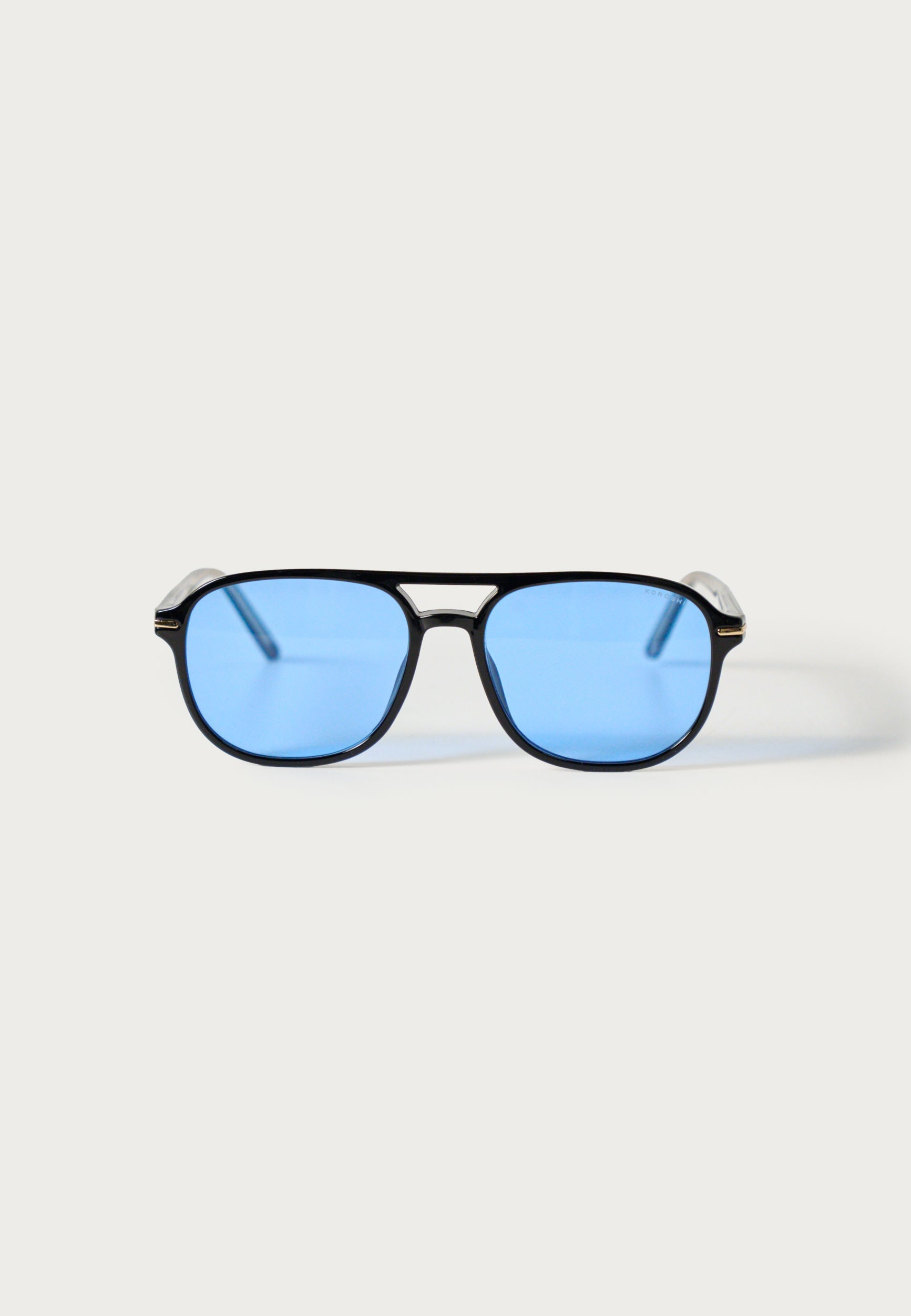 Gafas de Sol Hombre Montura Pasta Negra Lentes Azules Prot. UV – KOROSHI