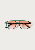 Gafas de Sol Unisex Rectangulares Verde Montura Pasta Transparente Lentes Degradadas Rosa Prot. UV – KOROSHI