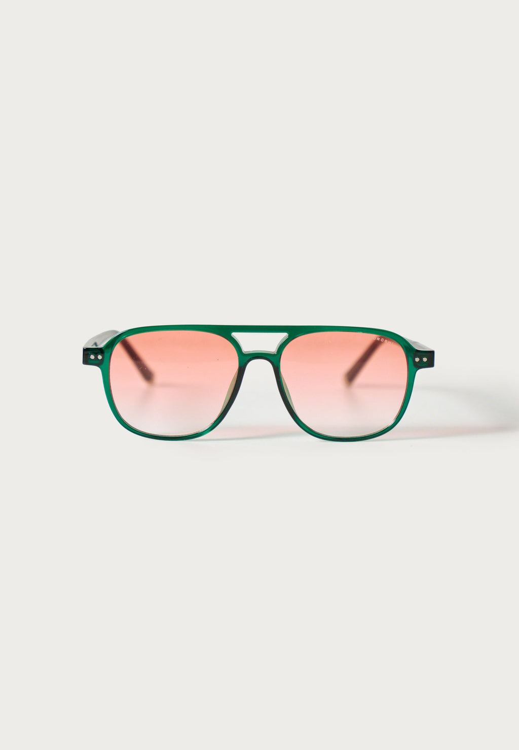Gafas de Sol Unisex Rectangulares Verde Montura Pasta Transparente Lentes Degradadas Rosa Prot. UV – KOROSHI