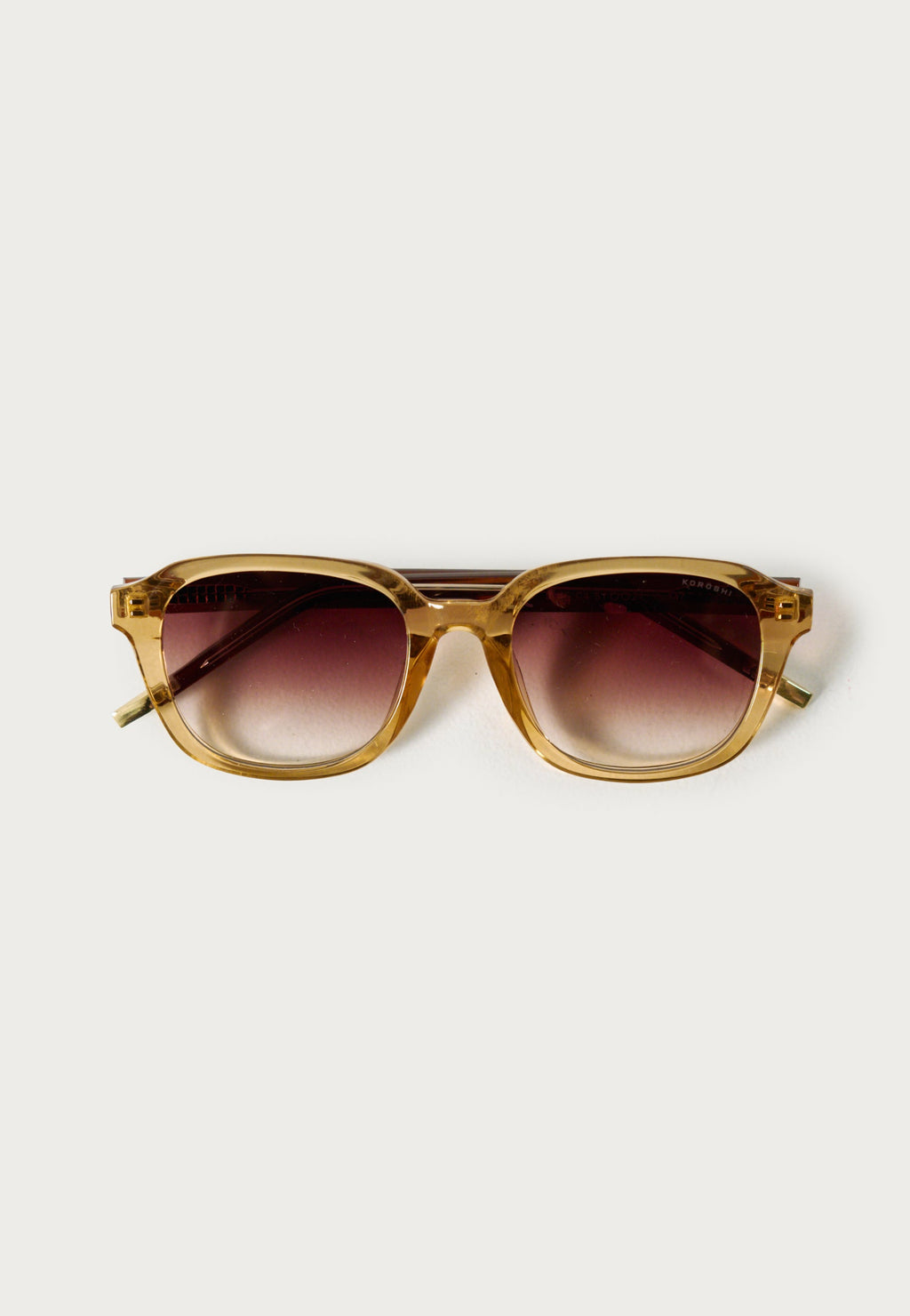 Gafas de Sol Mujer Ovaladas Marrón Montura Pasta Transparente Lentes Degradadas Prot. UV – KOROSHI