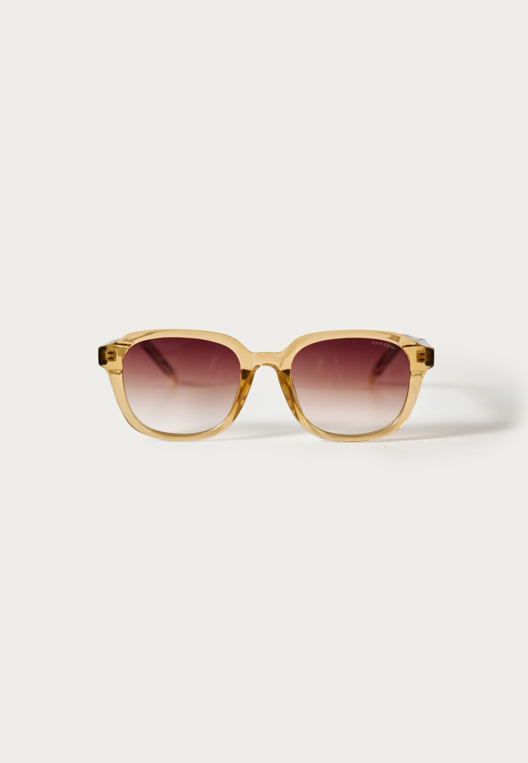 Gafas de Sol Mujer Ovaladas Marrón Montura Pasta Transparente Lentes Degradadas Prot. UV – KOROSHI