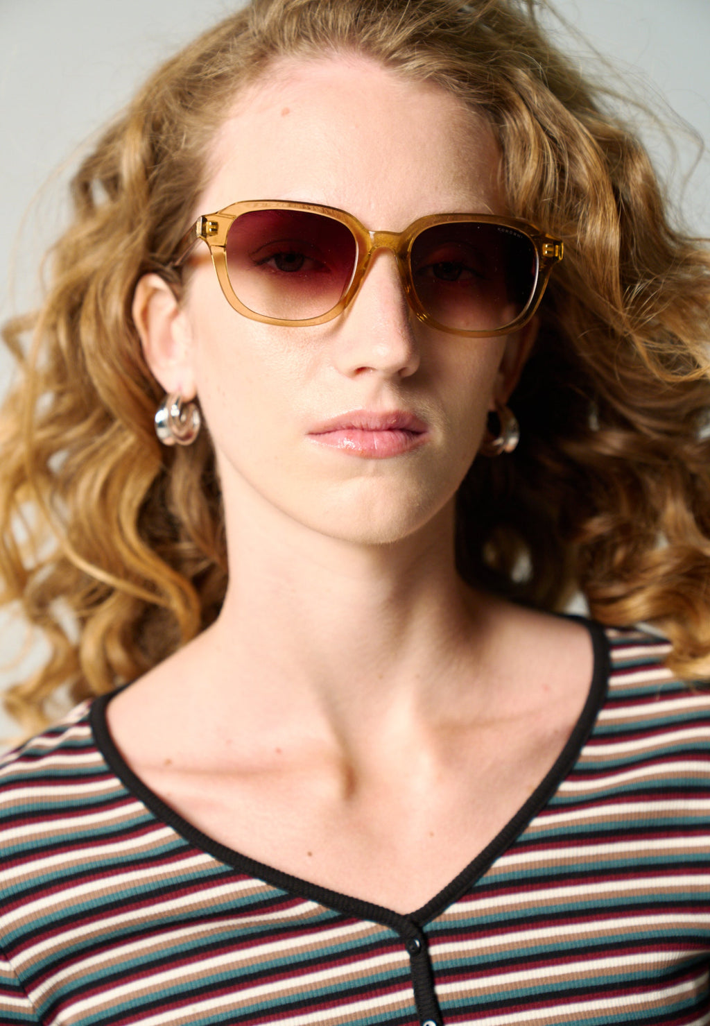 Gafas de Sol Mujer Ovaladas Marrón Montura Pasta Transparente Lentes Degradadas Prot. UV – KOROSHI