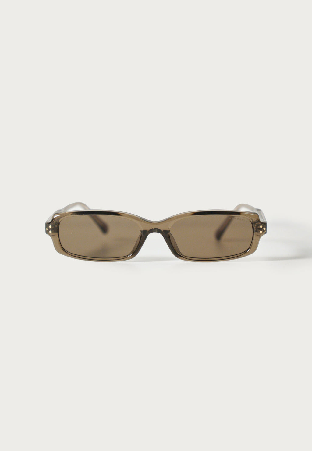 Gafas de Sol Mujer Rectangulares Marrón Lentes Ahumadas Montura Transparente Smoke Prot. UV – KOROSHI