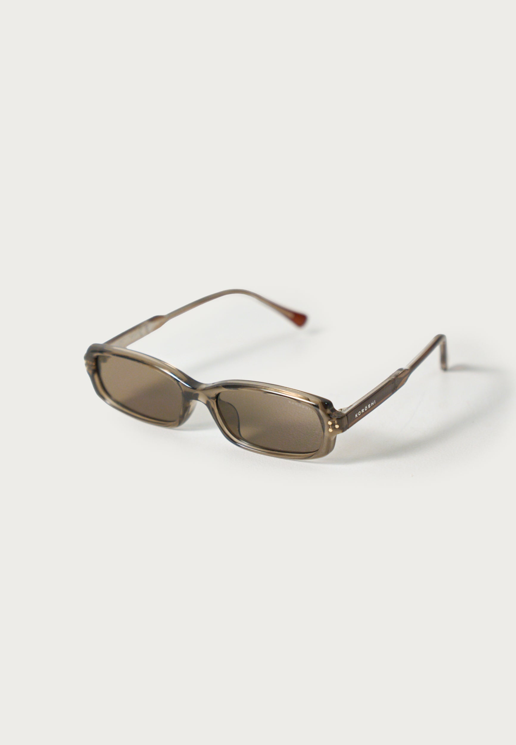 Gafas de Sol Mujer Rectangulares Marrón Lentes Ahumadas Montura Transparente Smoke Prot. UV – KOROSHI