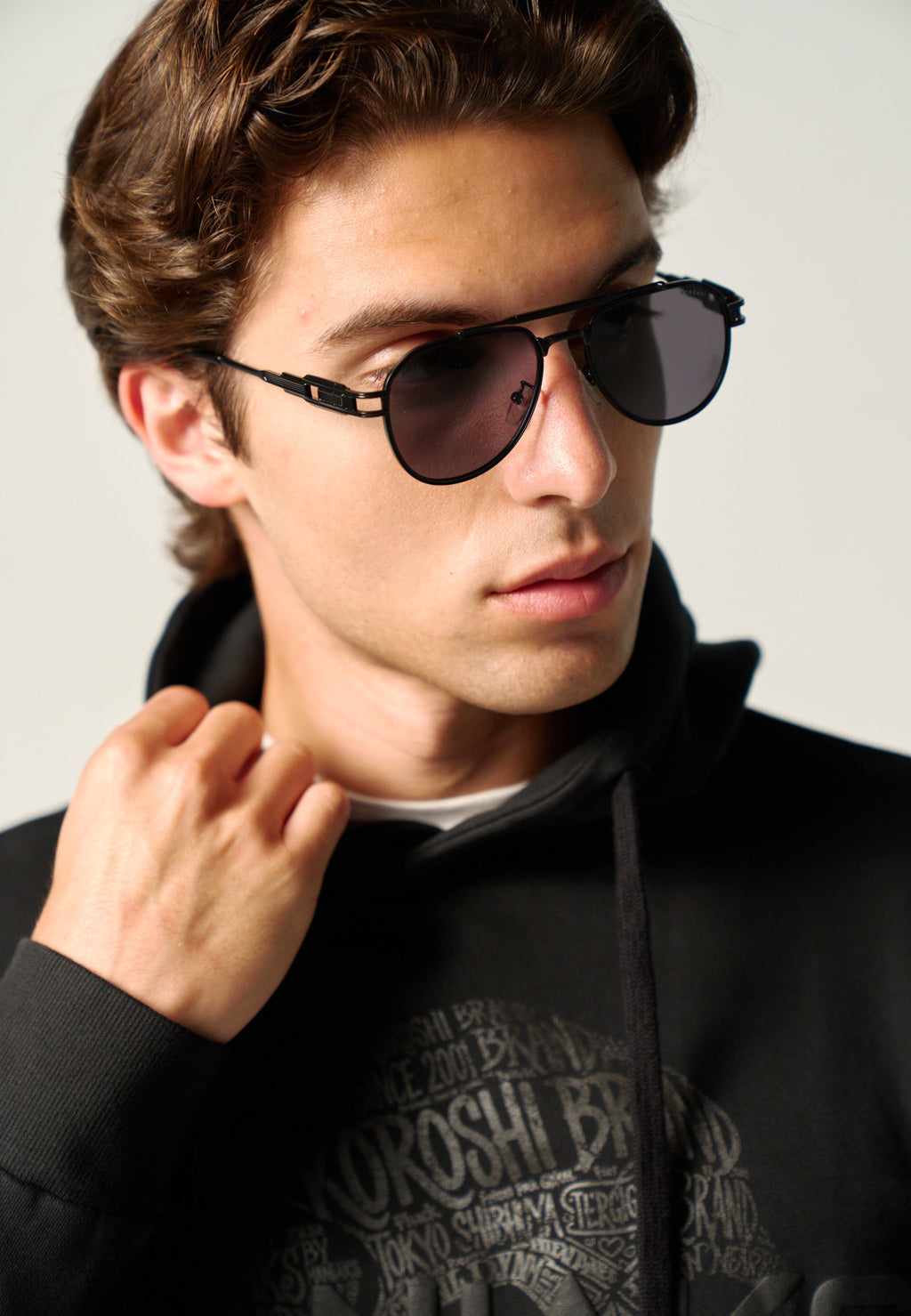 Gafas de Sol Aviador Negras Lentes Polarizadas Efecto Smoke Prot. UV – KOROSHI
