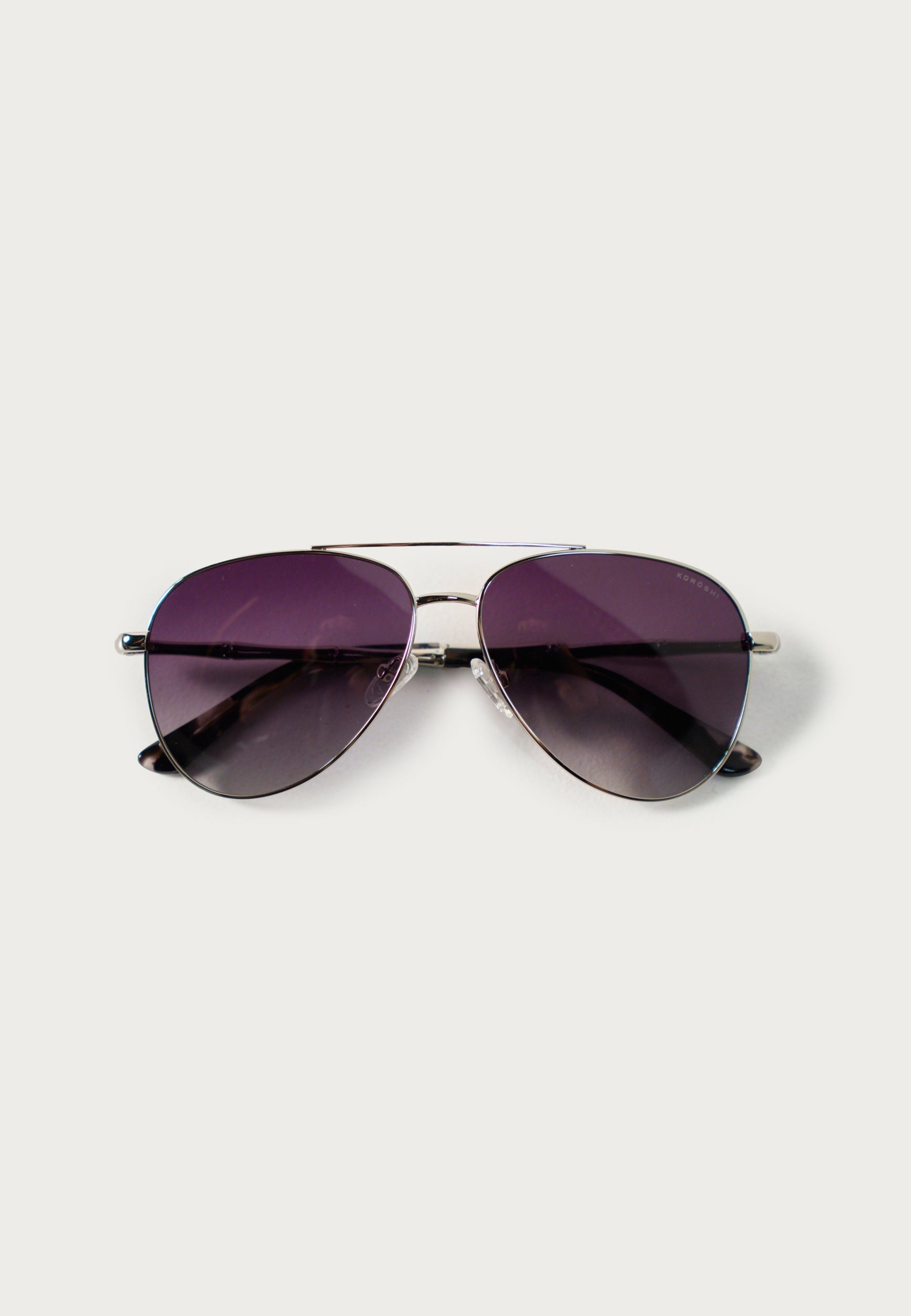 Gafas de Sol Hombre Aviador Plata Lentes Ahumados Prot. UV – KOROSHI