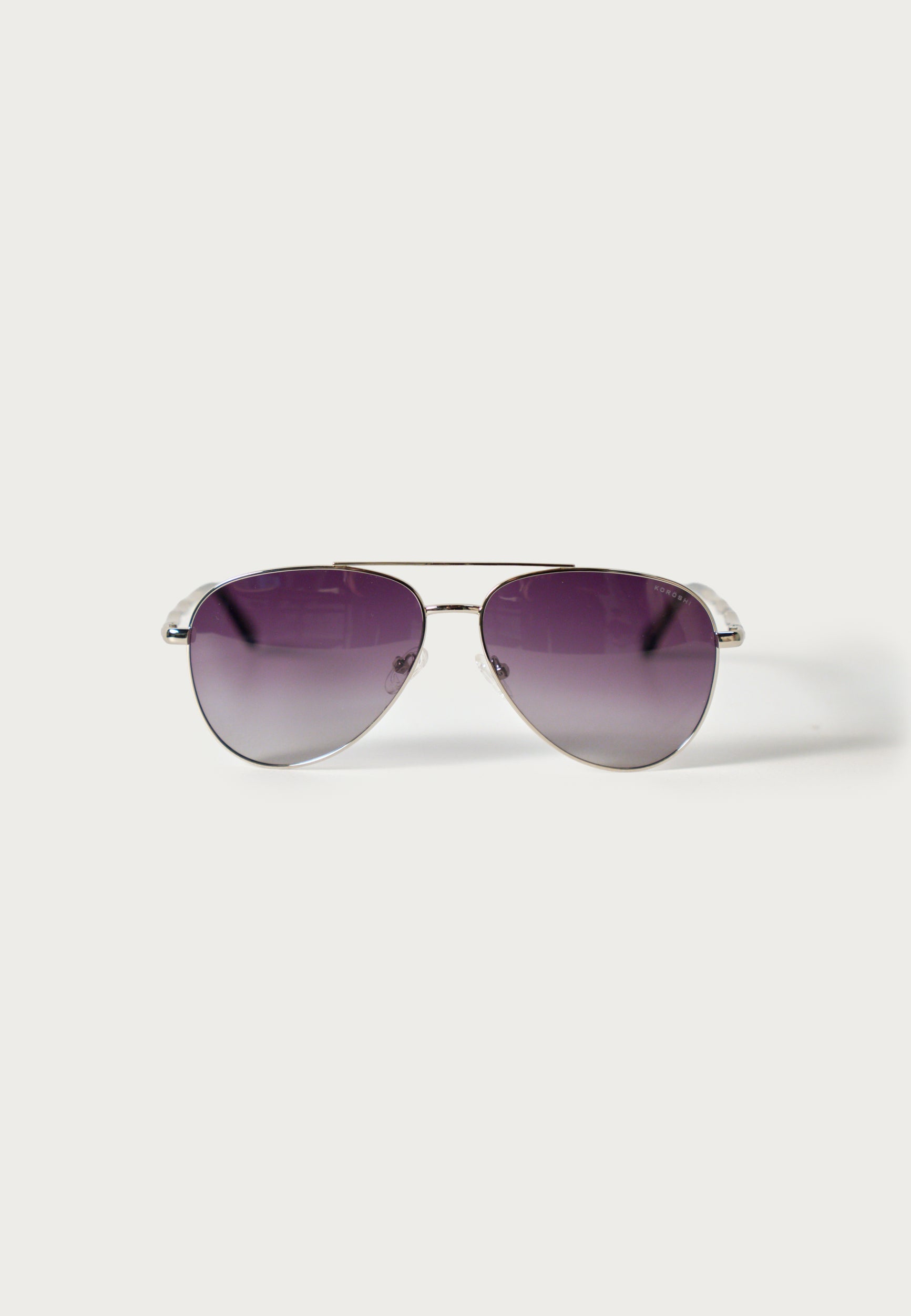 Gafas de Sol Hombre Aviador Plata Lentes Ahumados Prot. UV – KOROSHI