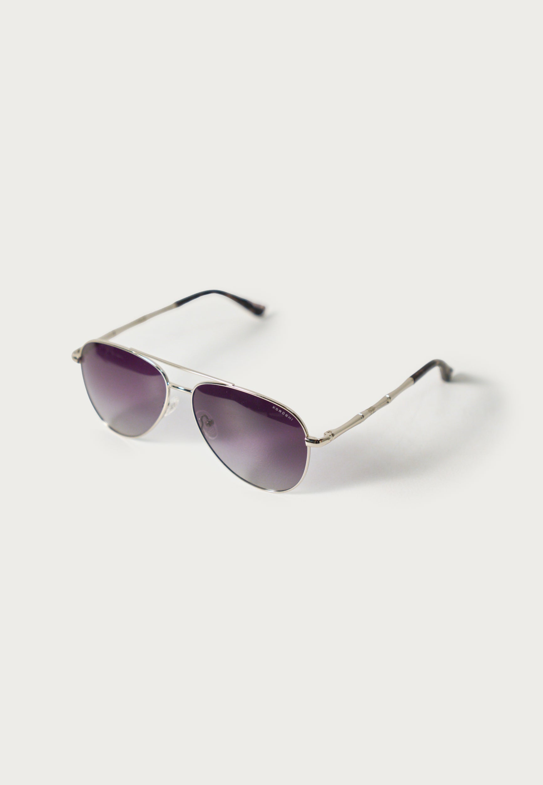 Gafas de Sol Hombre Aviador Plata Lentes Ahumados Prot. UV – KOROSHI