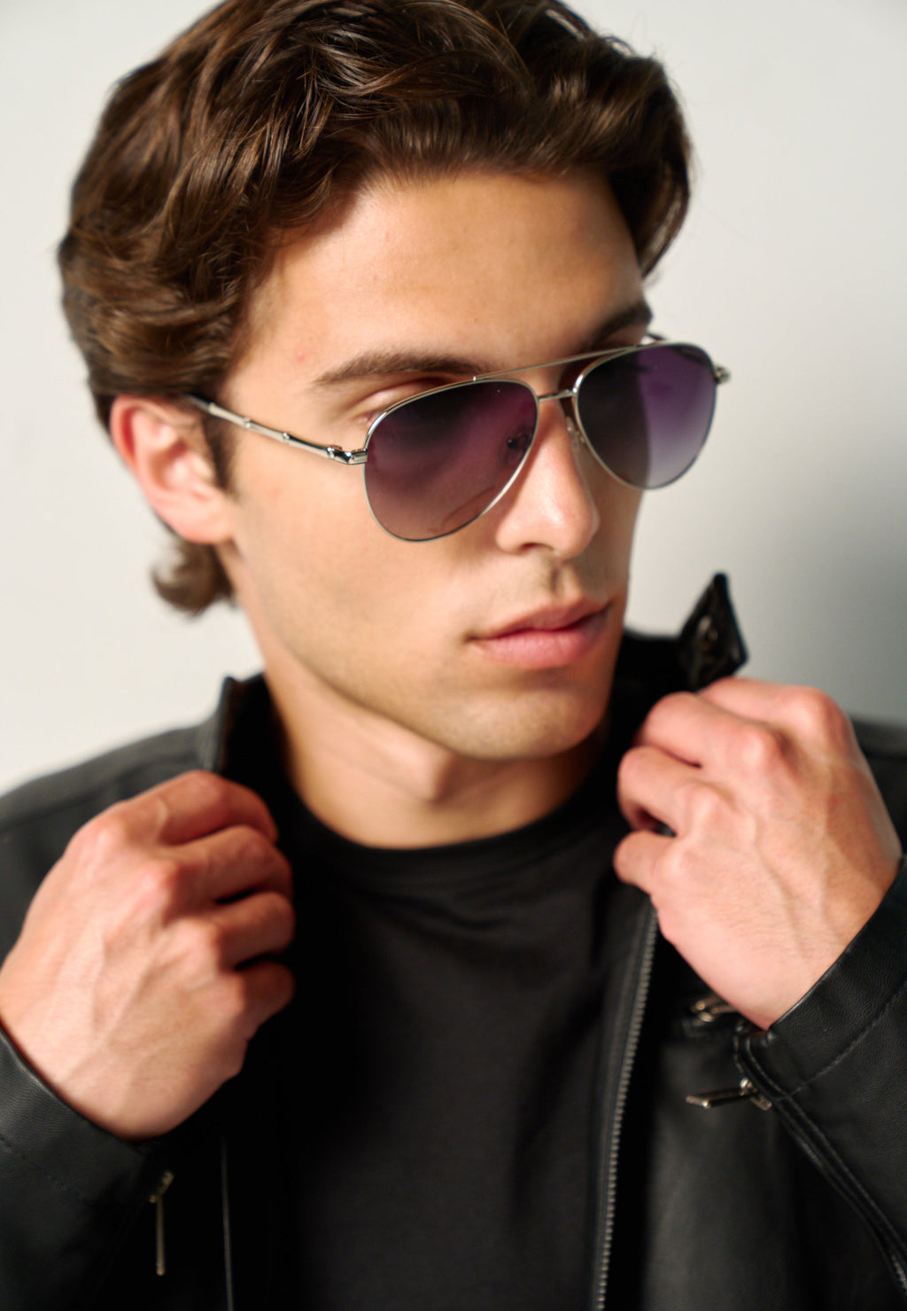 Gafas de Sol Hombre Aviador Plata Lentes Ahumados Prot. UV – KOROSHI