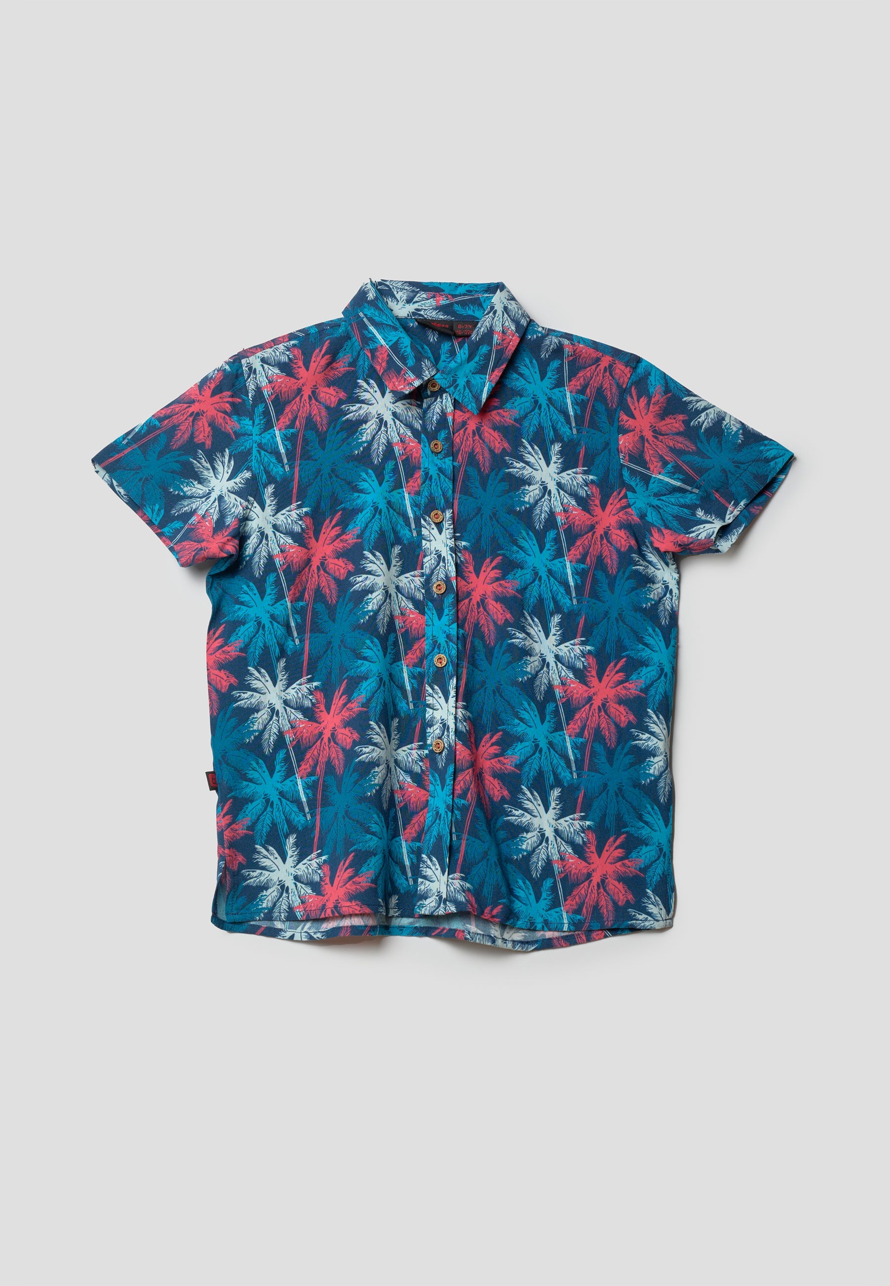 Camisa Niño Manga Corta Estampada Viscosa – Koroshi 2614CC01