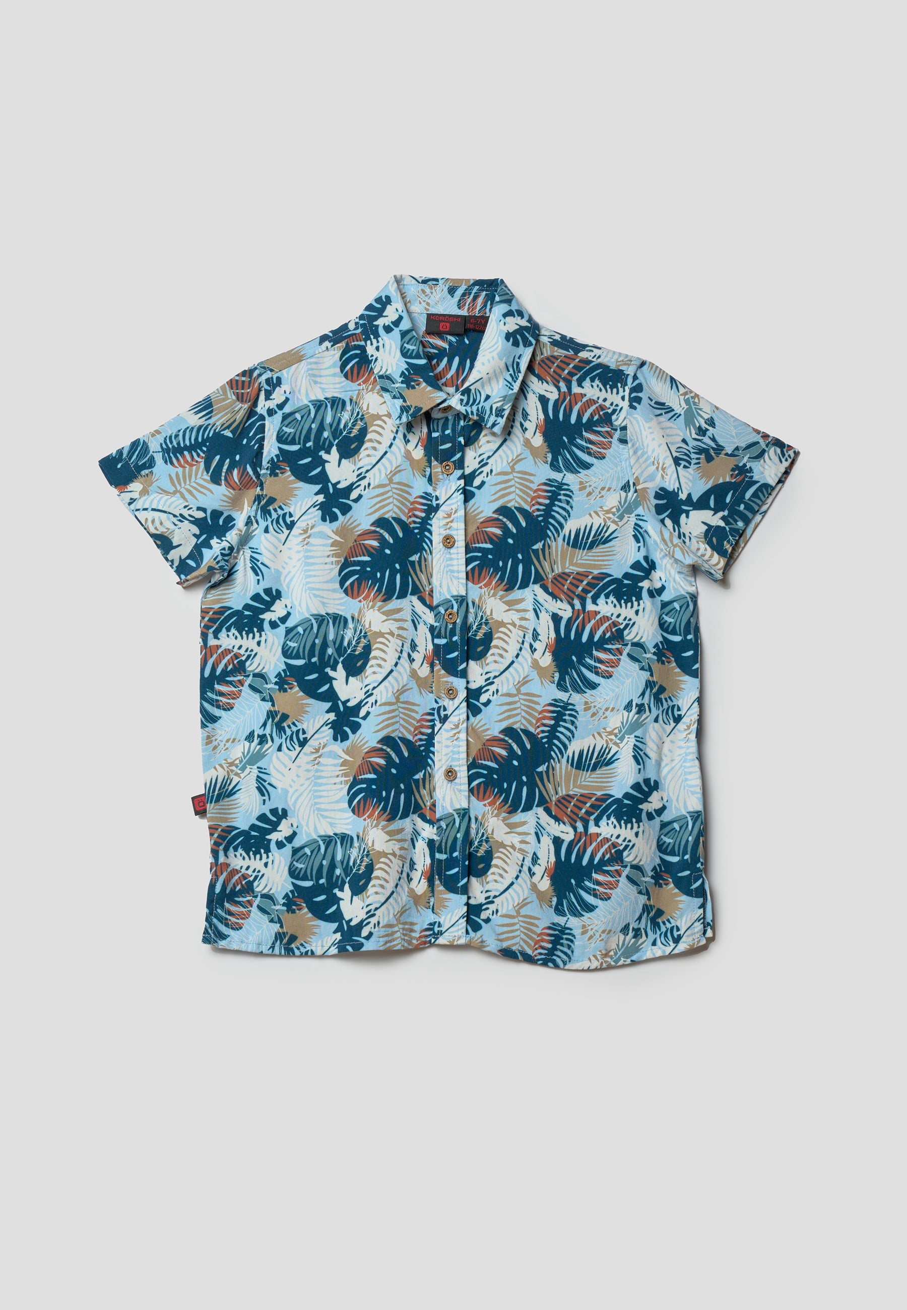 Camisa Niño Manga Corta Tropical Viscosa – Koroshi Multicolor