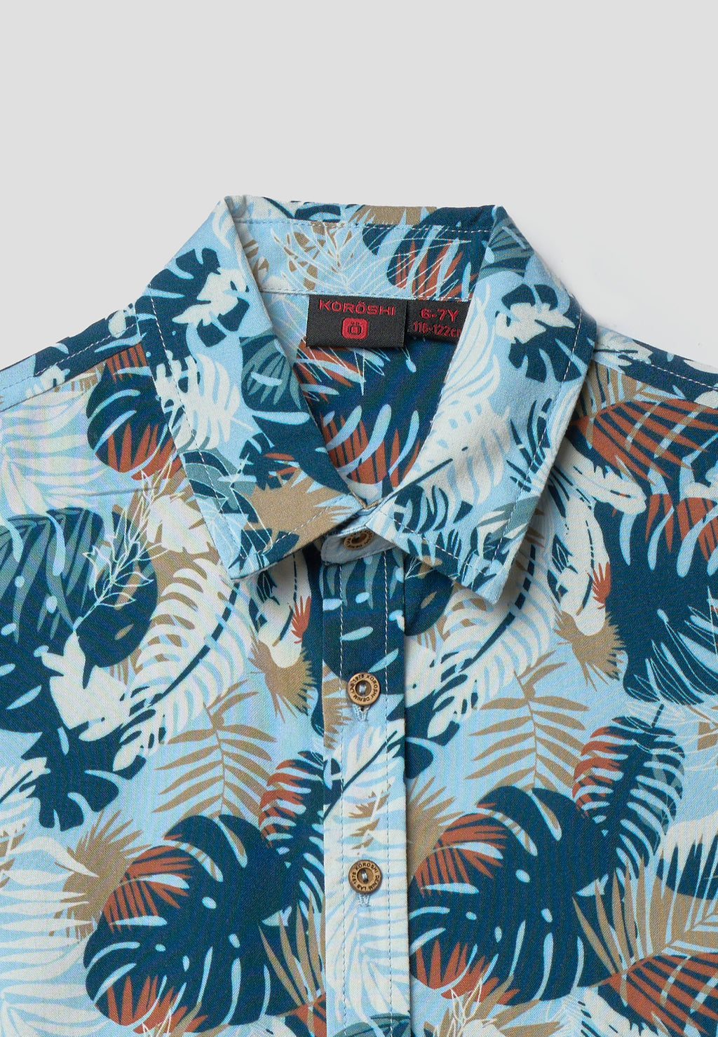Camisa Niño Manga Corta Tropical Viscosa – Koroshi Multicolor
