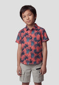 Camisa Niño Manga Corta Estampada Viscosa – Koroshi Coral
