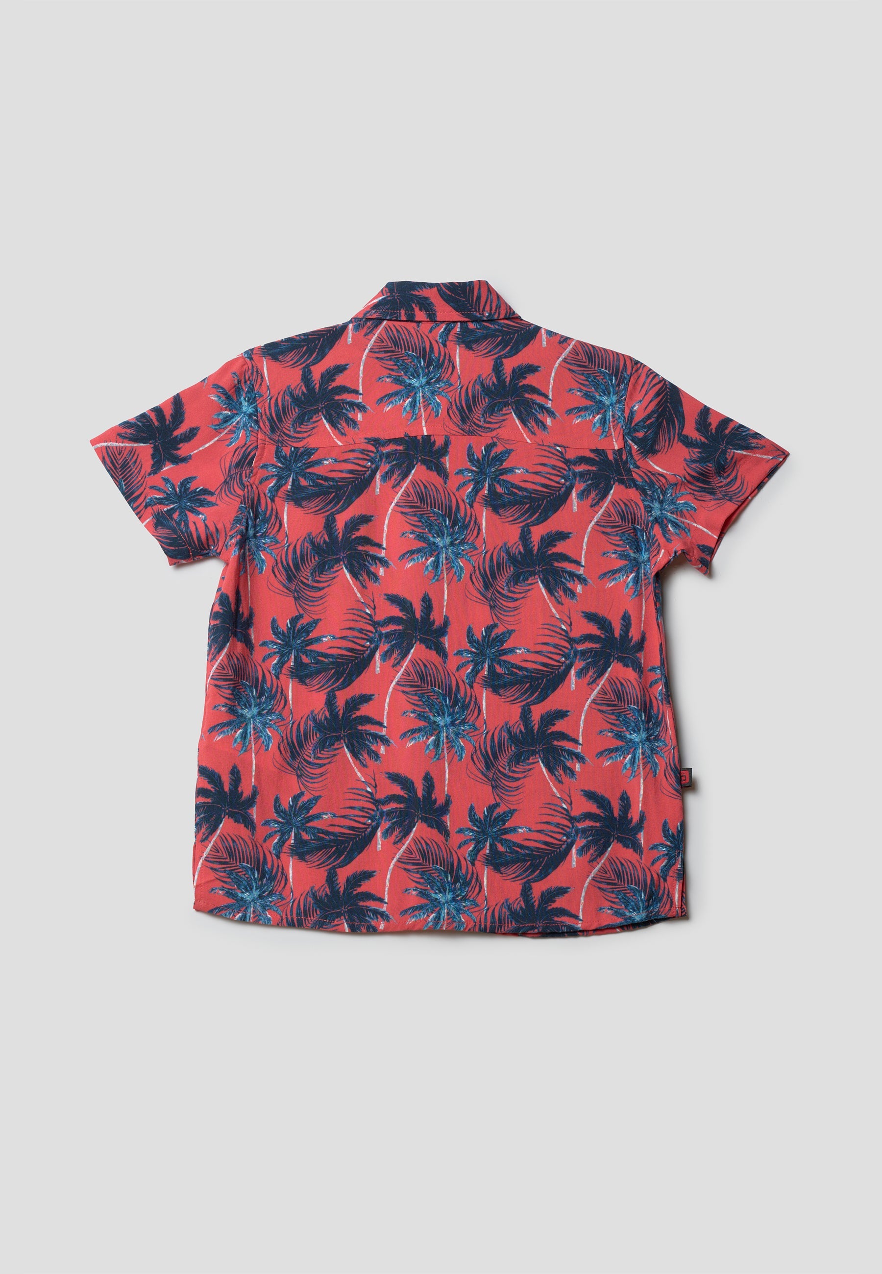 Camisa Niño Manga Corta Estampada Viscosa – Koroshi Coral