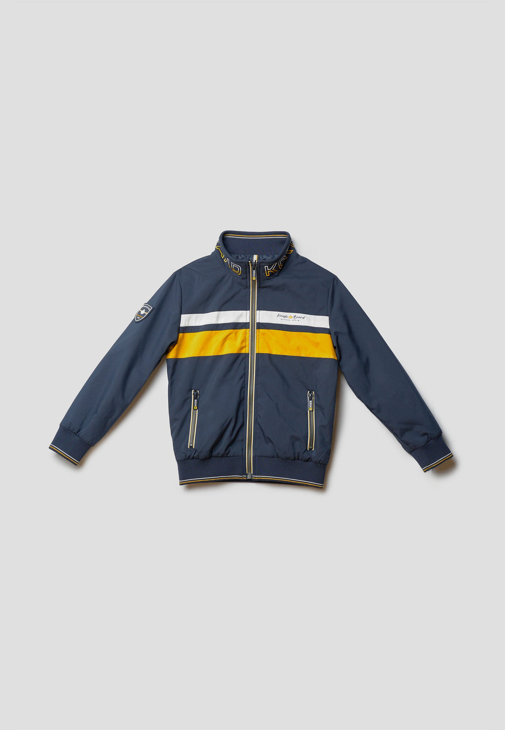 Chaqueta Bomber Niño Cuello Alto Cremallera – Koroshi Azul Marino