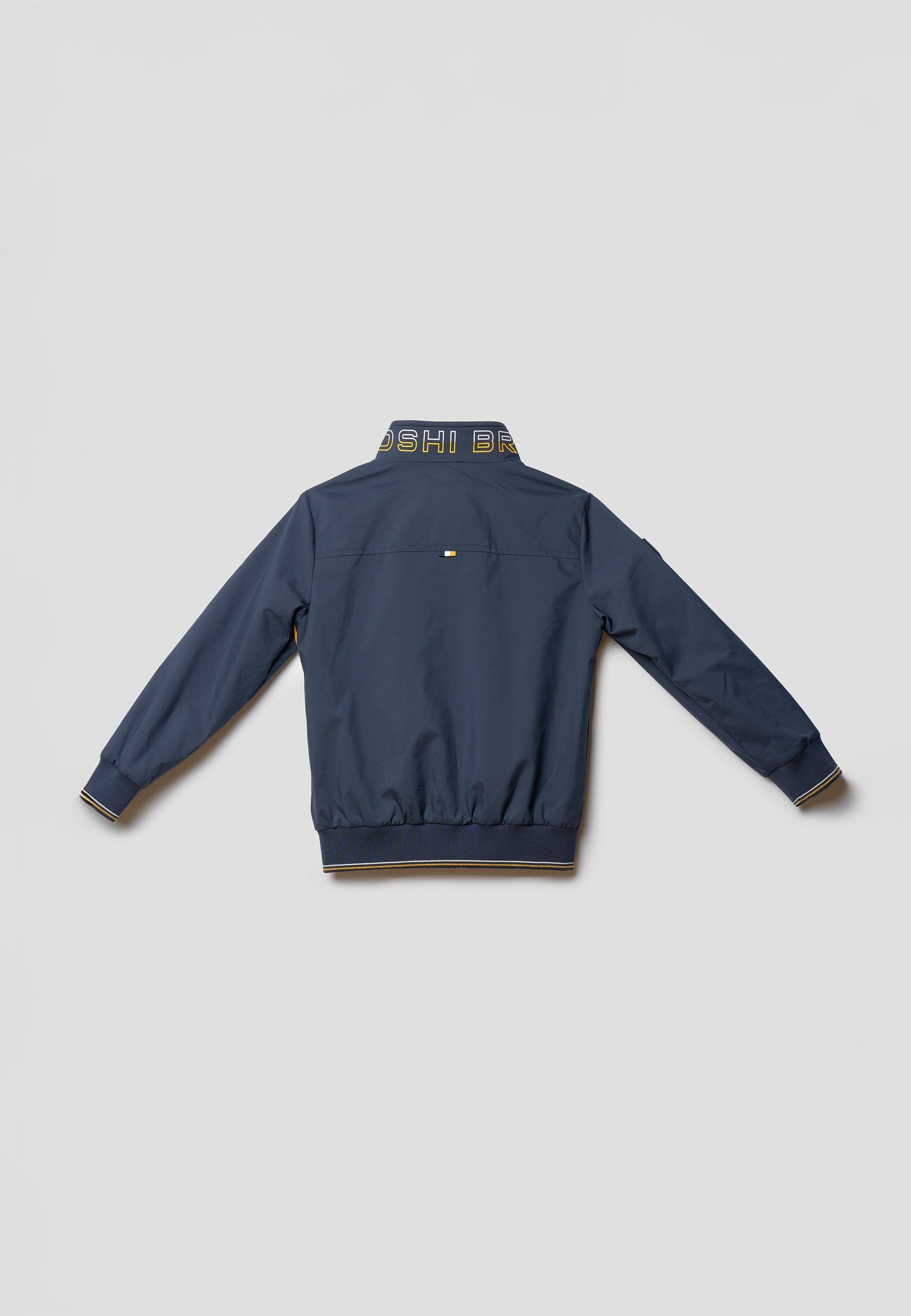 Chaqueta Bomber Niño Cuello Alto Cremallera – Koroshi Azul Marino