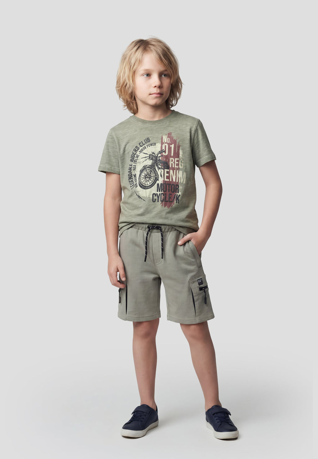 Camiseta Niño Manga Corta Estampada – Koroshi Kaki