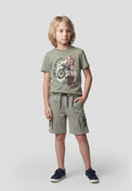 Camiseta Niño Manga Corta Estampada – Koroshi Kaki