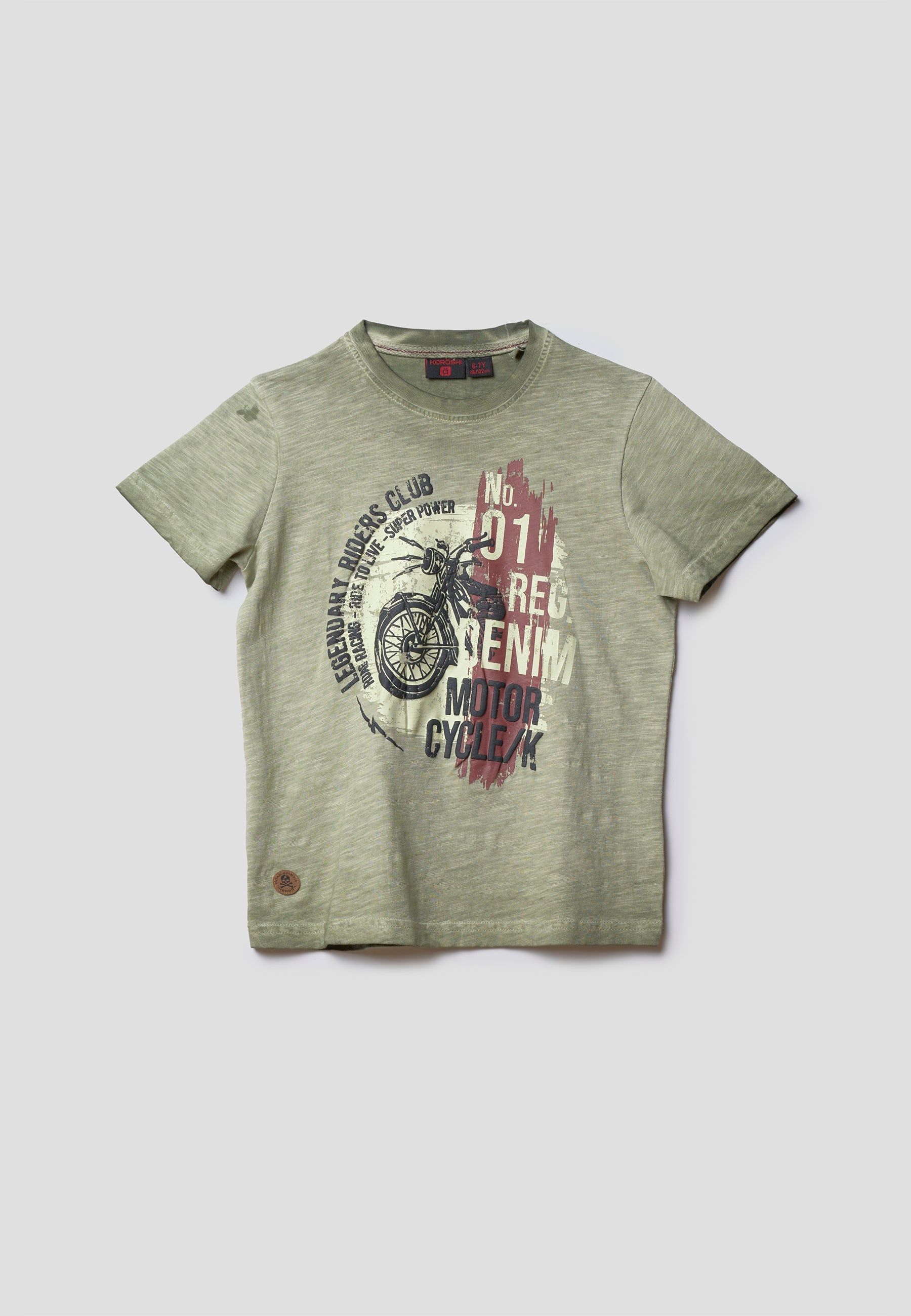 Camiseta Niño Manga Corta Estampada – Koroshi Kaki