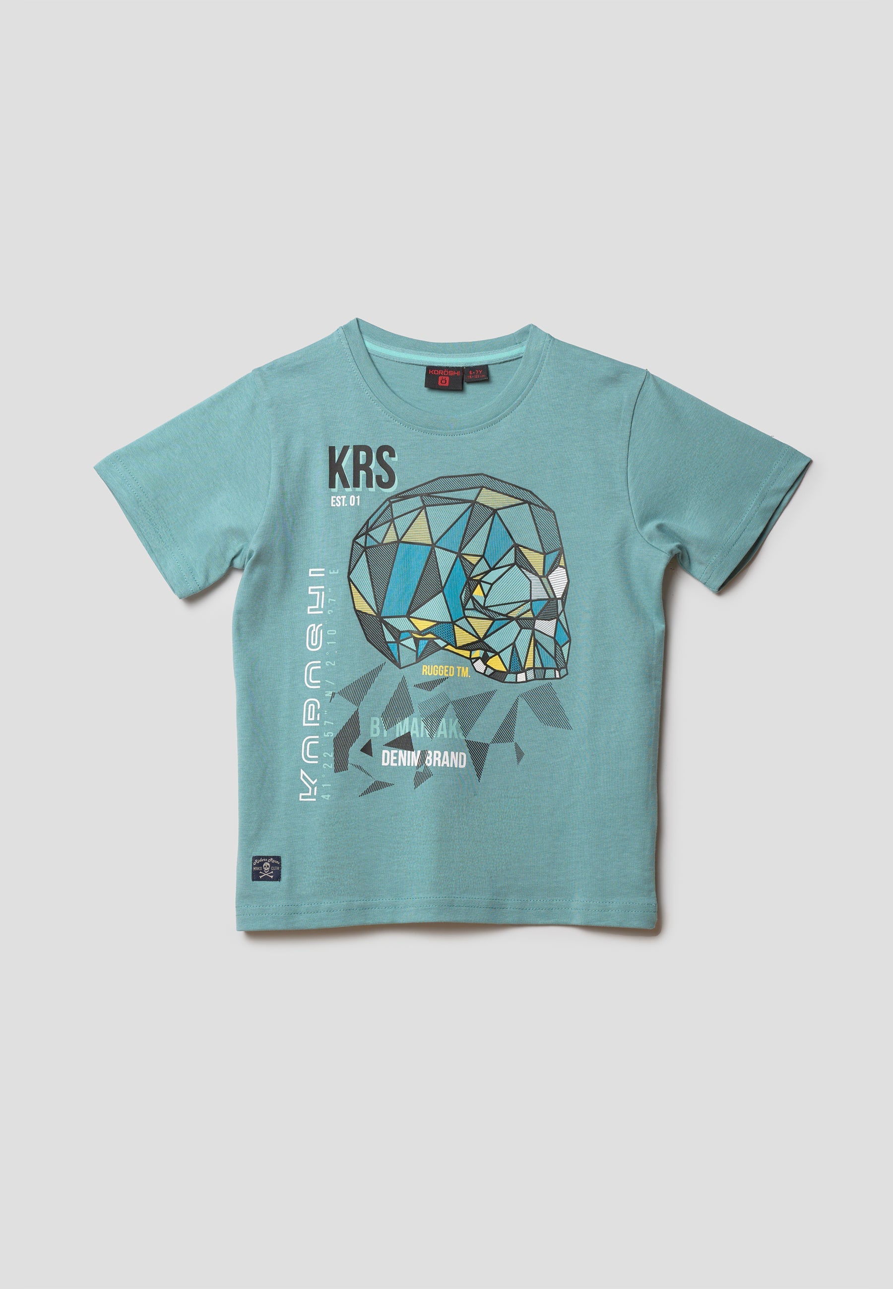Camiseta Niño Manga Corta Estampada Algodón – Koroshi Verde