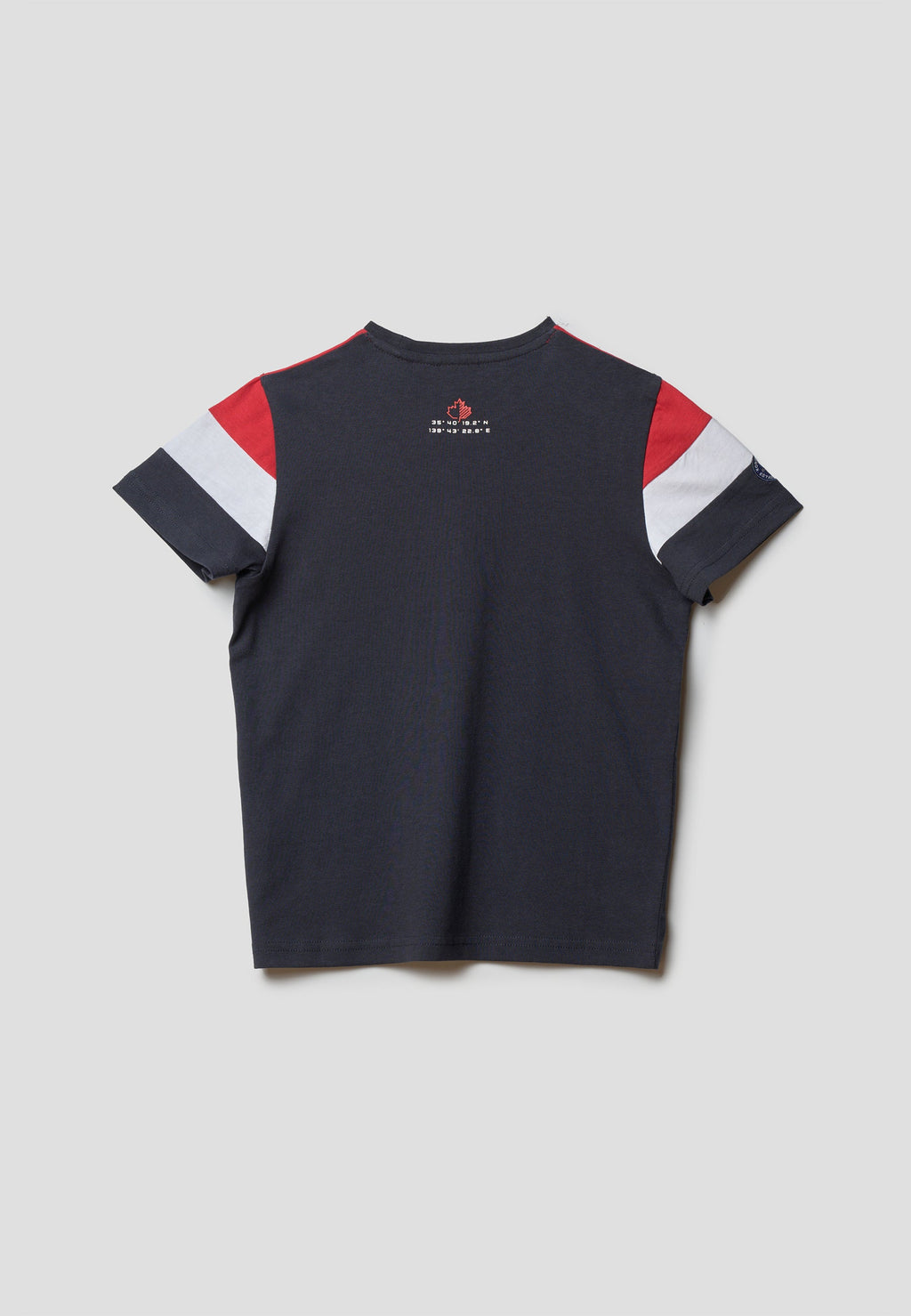 Camiseta Niño Manga Corta a Rayas – Koroshi Azul Marino