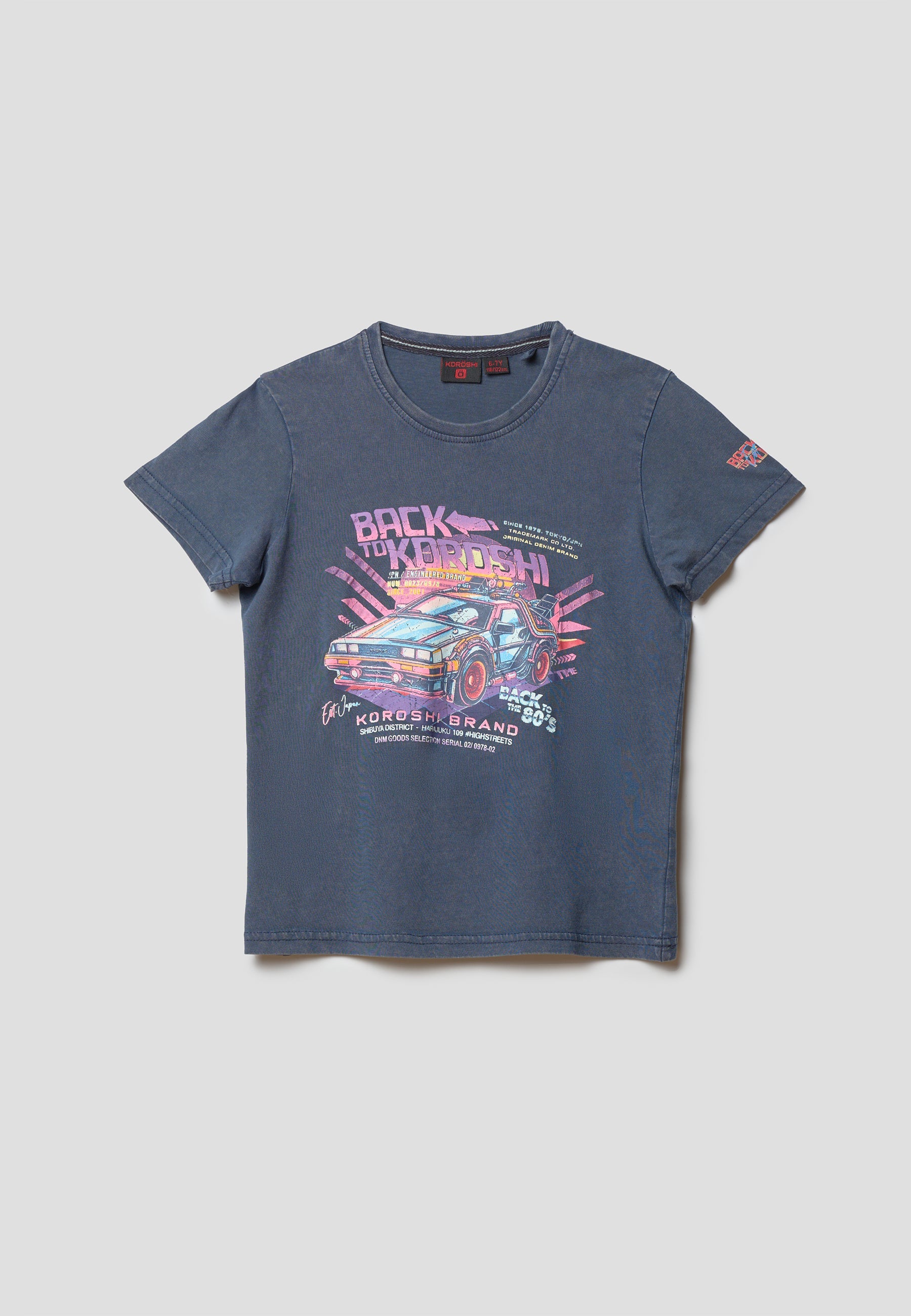 Camiseta Niño Manga Corta Estampada – Koroshi Índigo