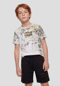 Camiseta Niño Manga Corta Estampada Surf – Koroshi Blanco