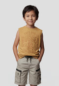 Camiseta Niño Sin Mangas Estampada – Koroshi Mostaza