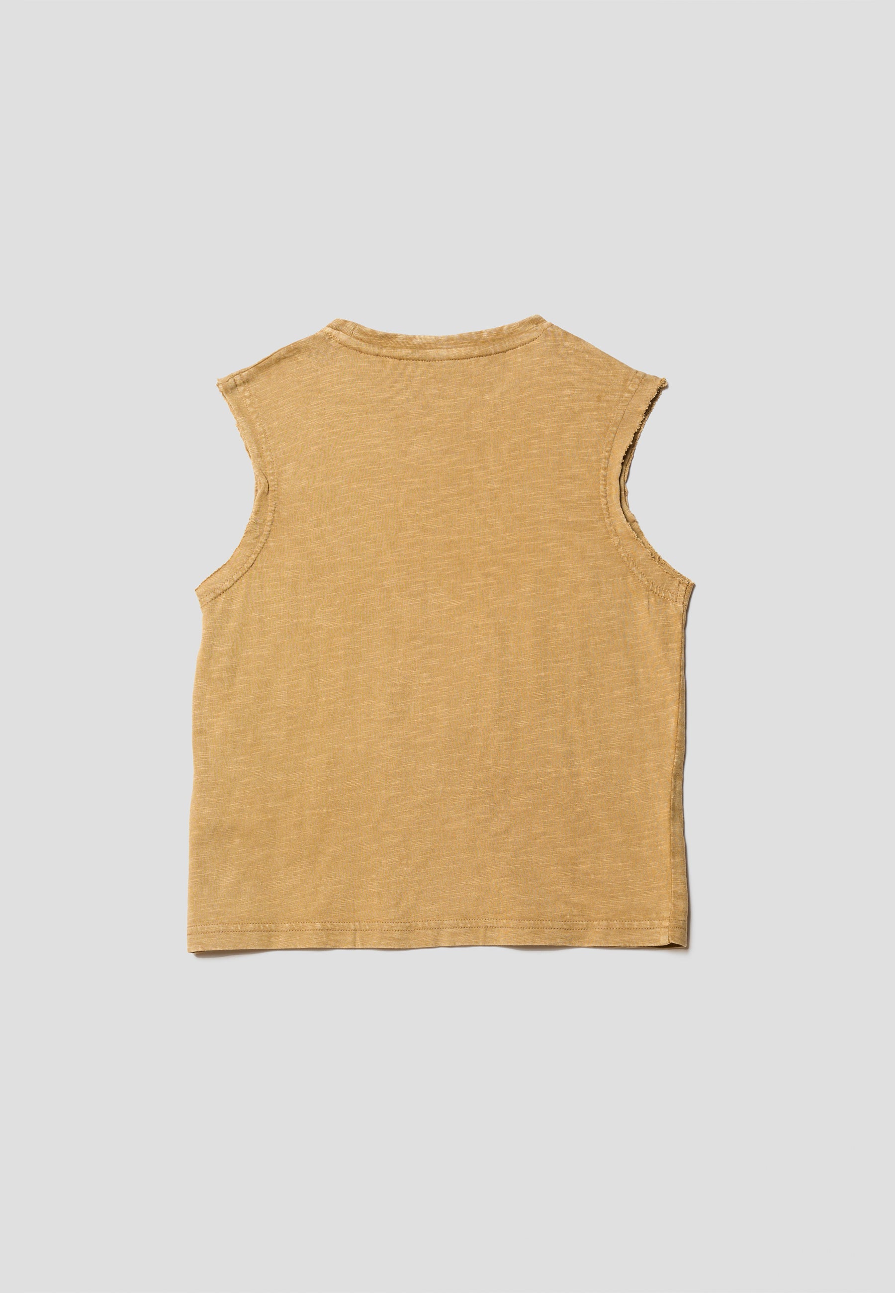 Camiseta Niño Sin Mangas Estampada – Koroshi Mostaza