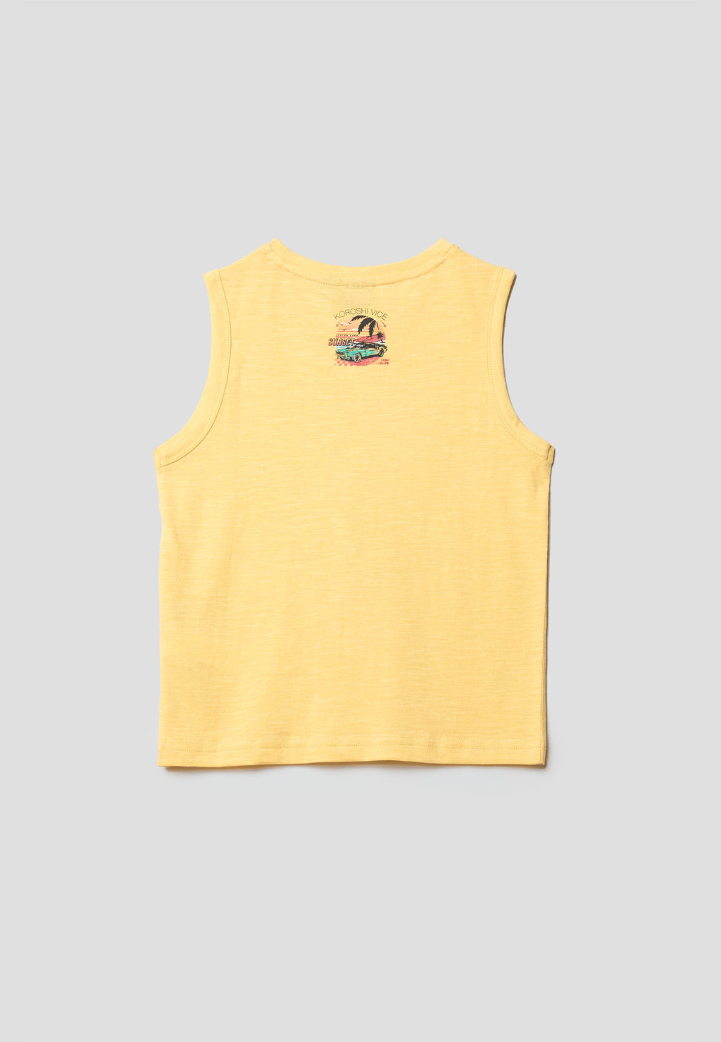 Camiseta Niño Sin Mangas Estampada – Koroshi Amarillo