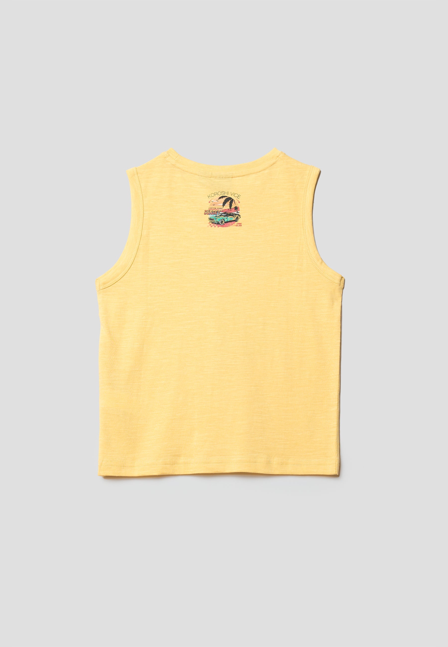Camiseta Niño Sin Mangas Estampada – Koroshi Amarillo