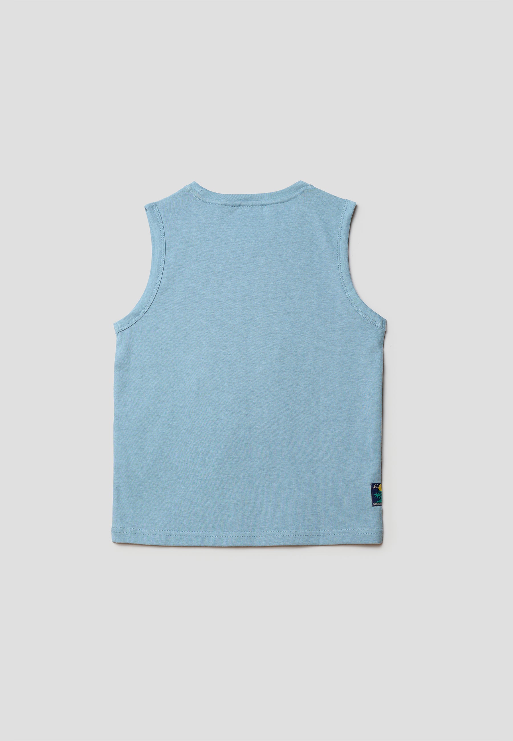 Camiseta Niño Sin Mangas Estampada – Koroshi Azul