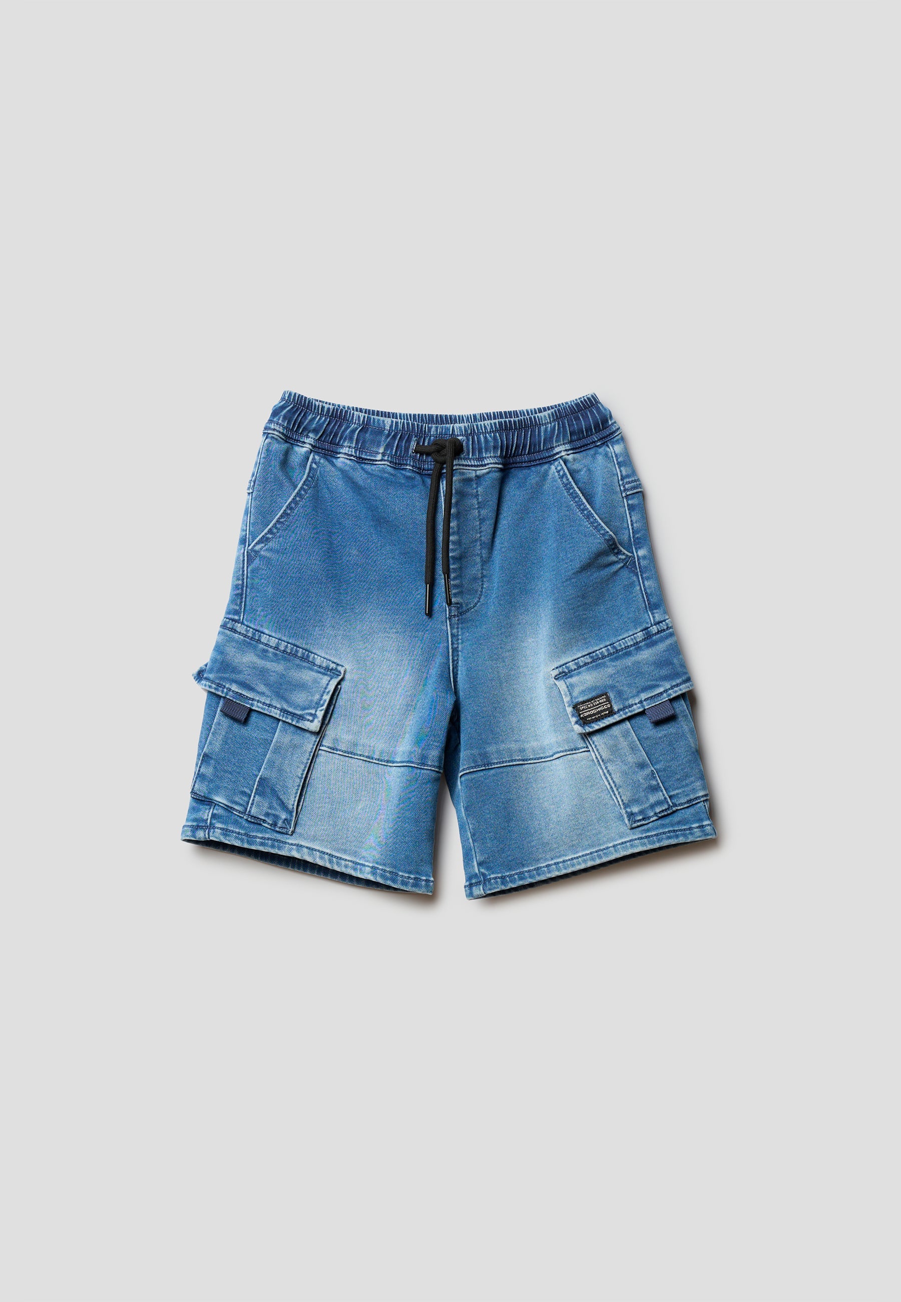 Bermuda Vaquera Cargo Niño Denim – Koroshi Azul