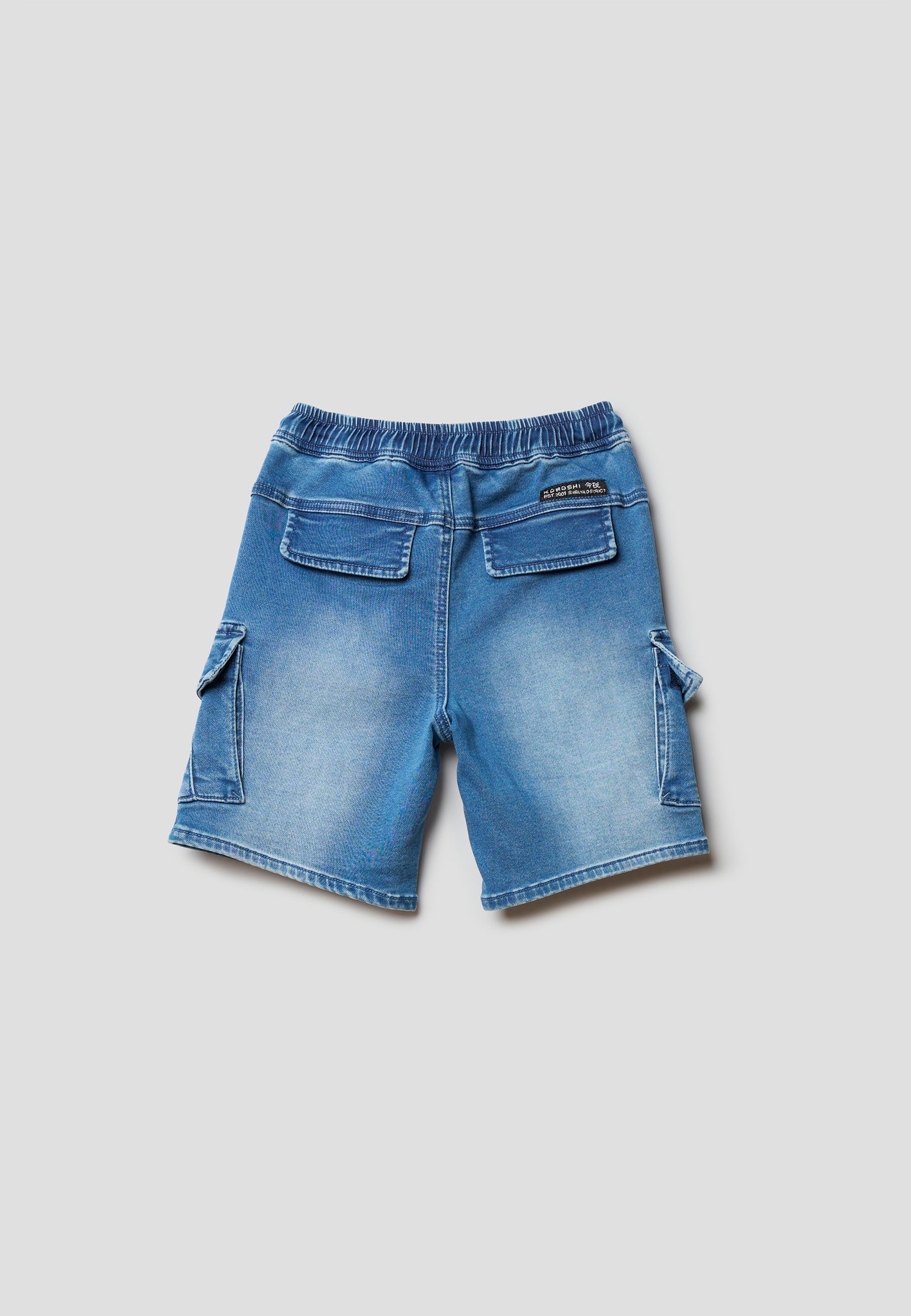 Bermuda Vaquera Cargo Niño Denim – Koroshi Azul