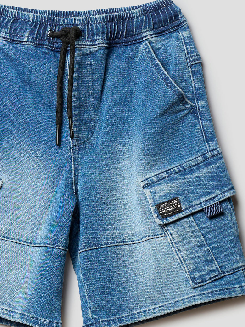 Bermuda Vaquera Cargo Niño Denim – Koroshi Azul