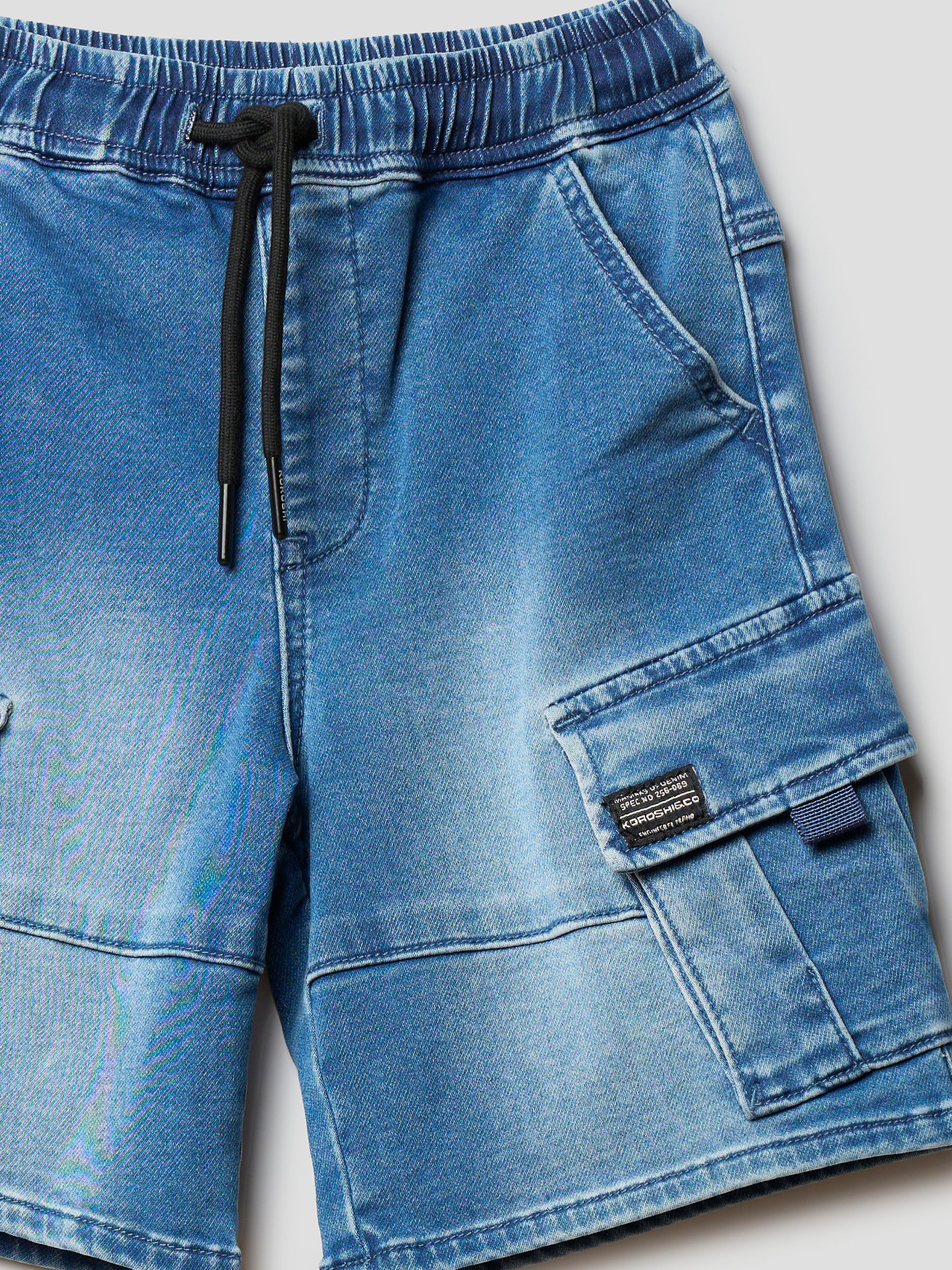 Bermuda Vaquera Cargo Niño Denim – Koroshi Azul