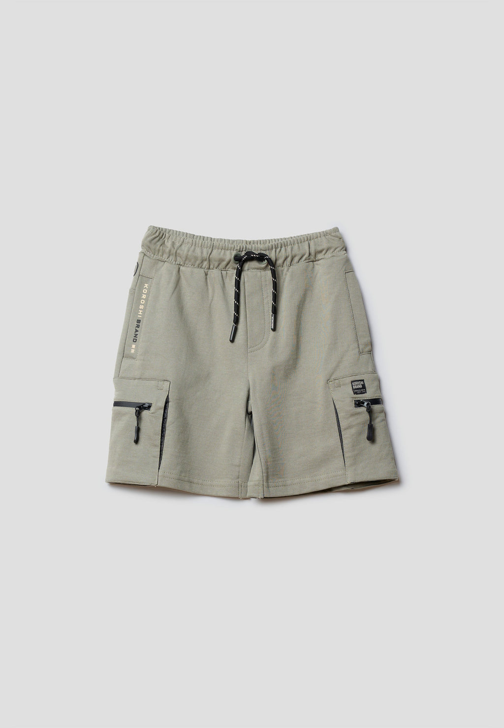 Pantalón Corto Cargo Niño Algodón – Koroshi Kaki