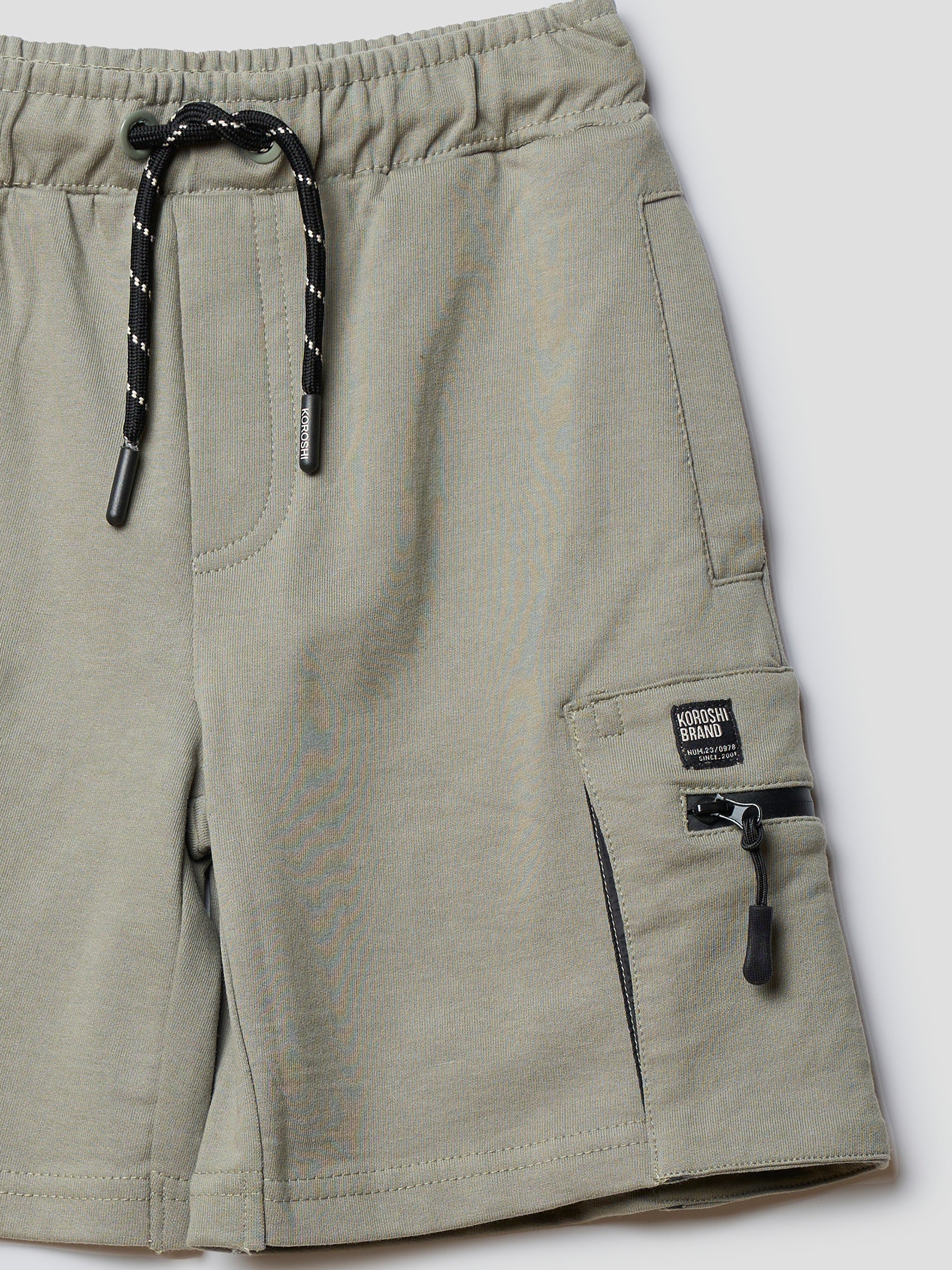 Pantalón Corto Cargo Niño Algodón – Koroshi Kaki