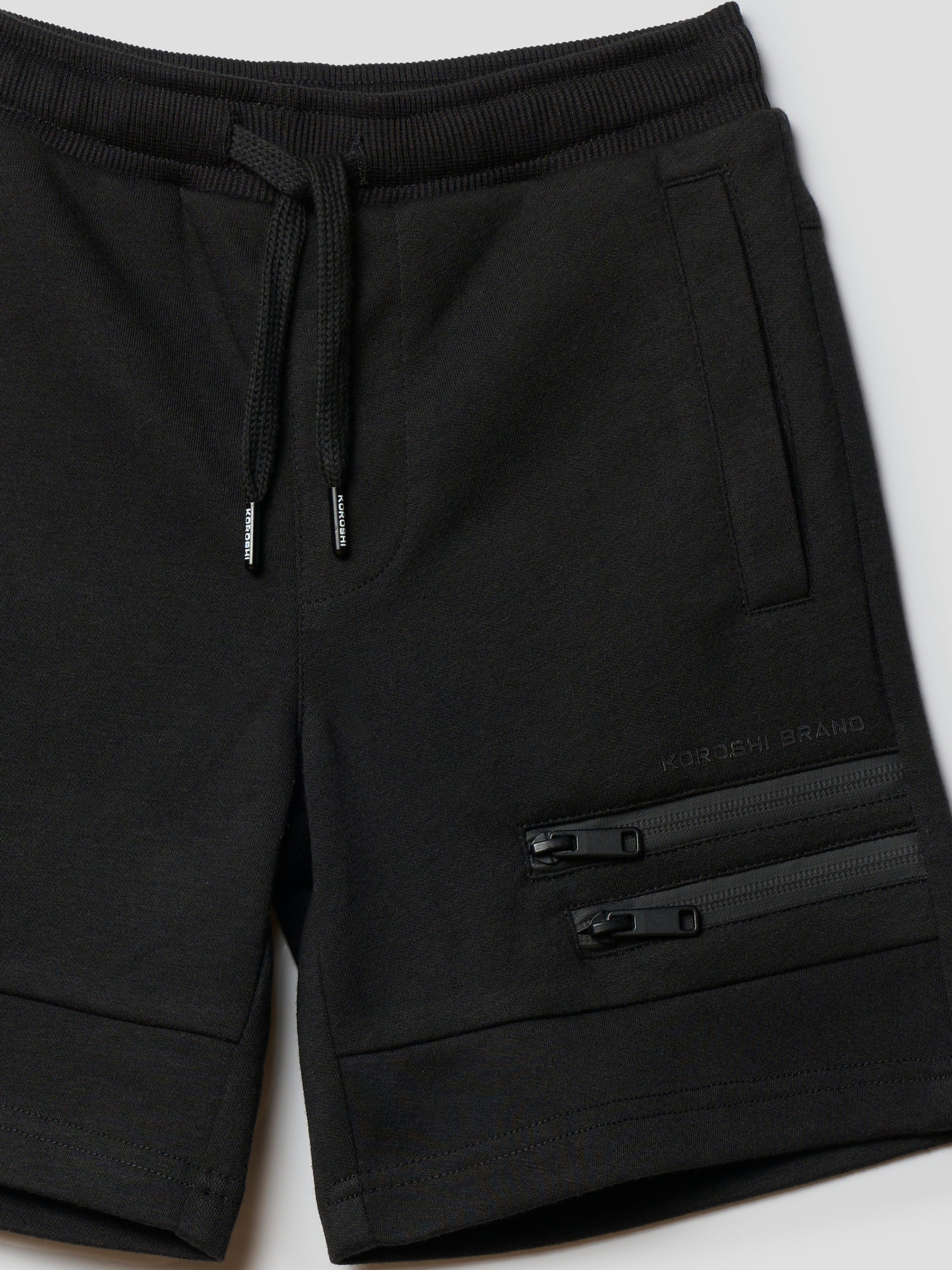 Bermuda Niño Cintura Elástica Cordón – Koroshi Negro