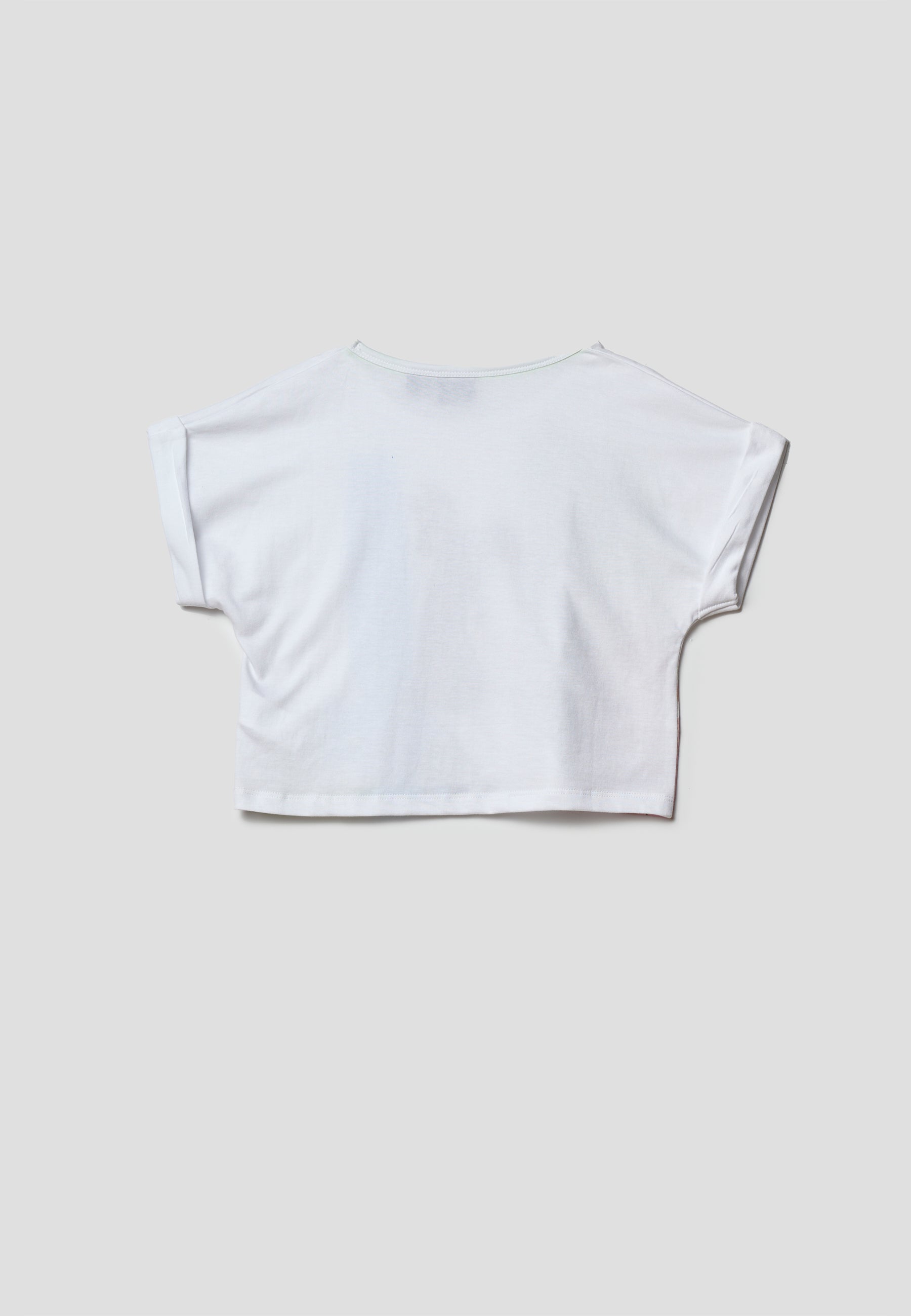 Top manga corta estampado blanco niña | Koroshi