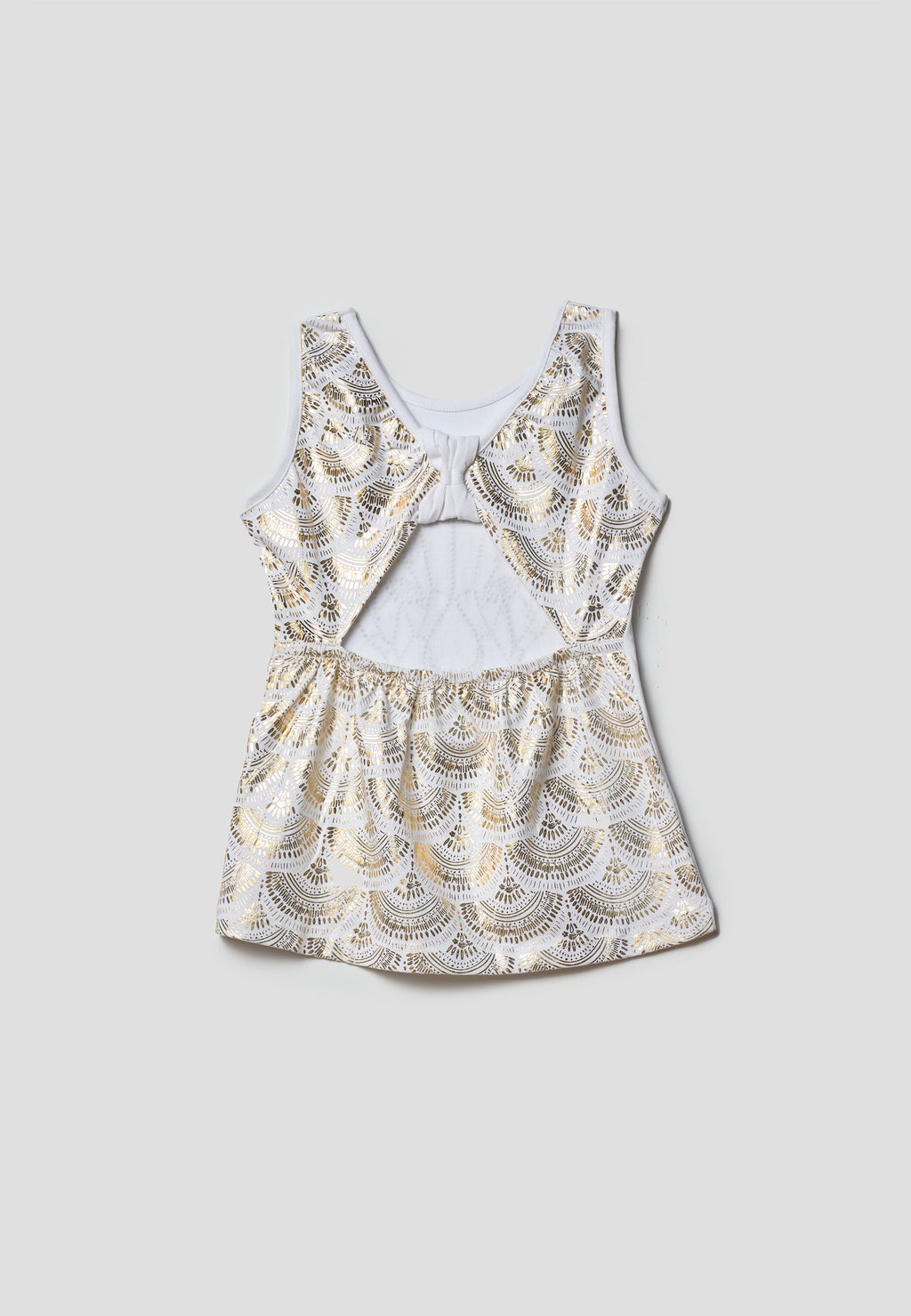 Top de tirantes con brillos blanco niña | Koroshi