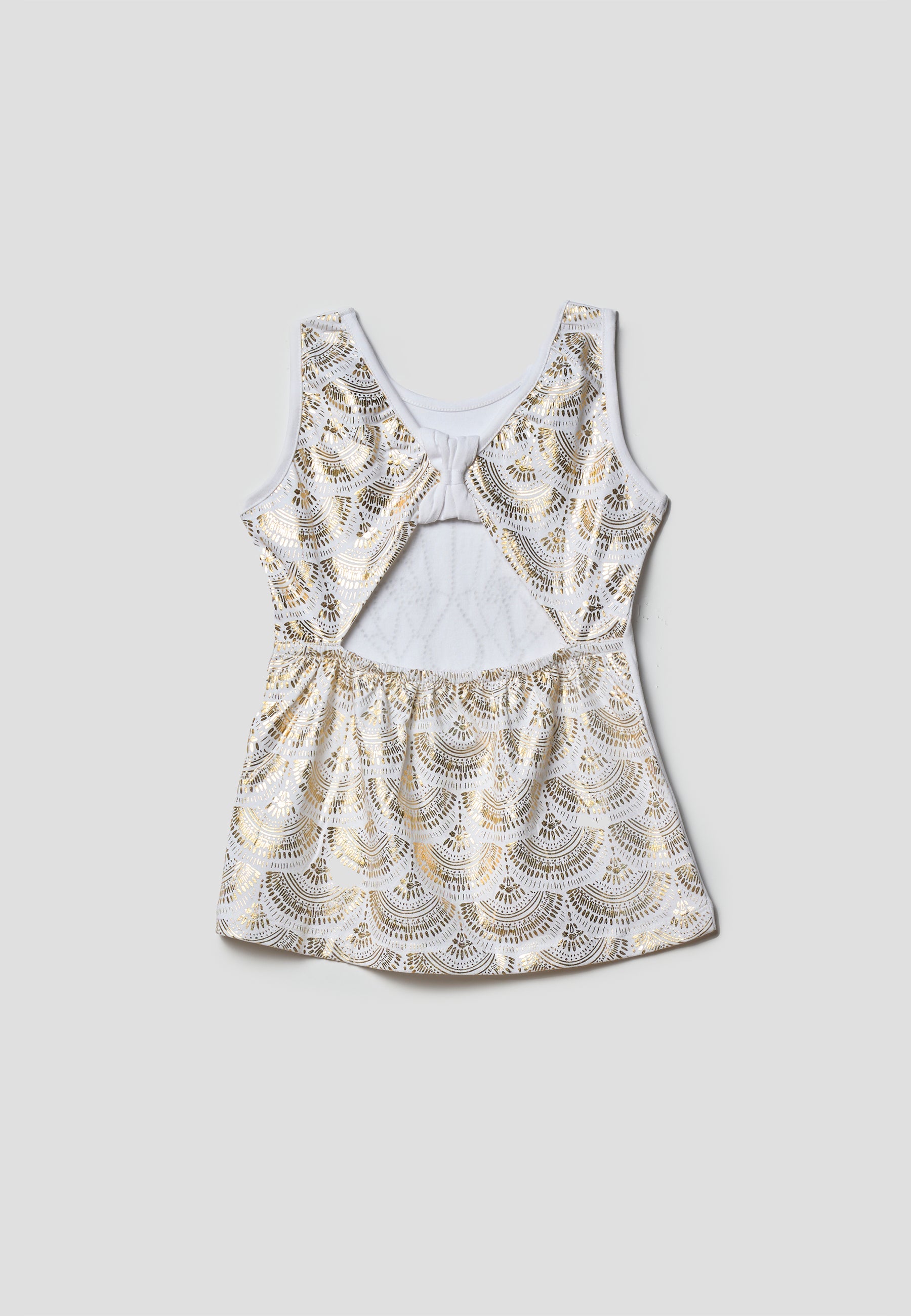 Top de tirantes con brillos blanco niña | Koroshi